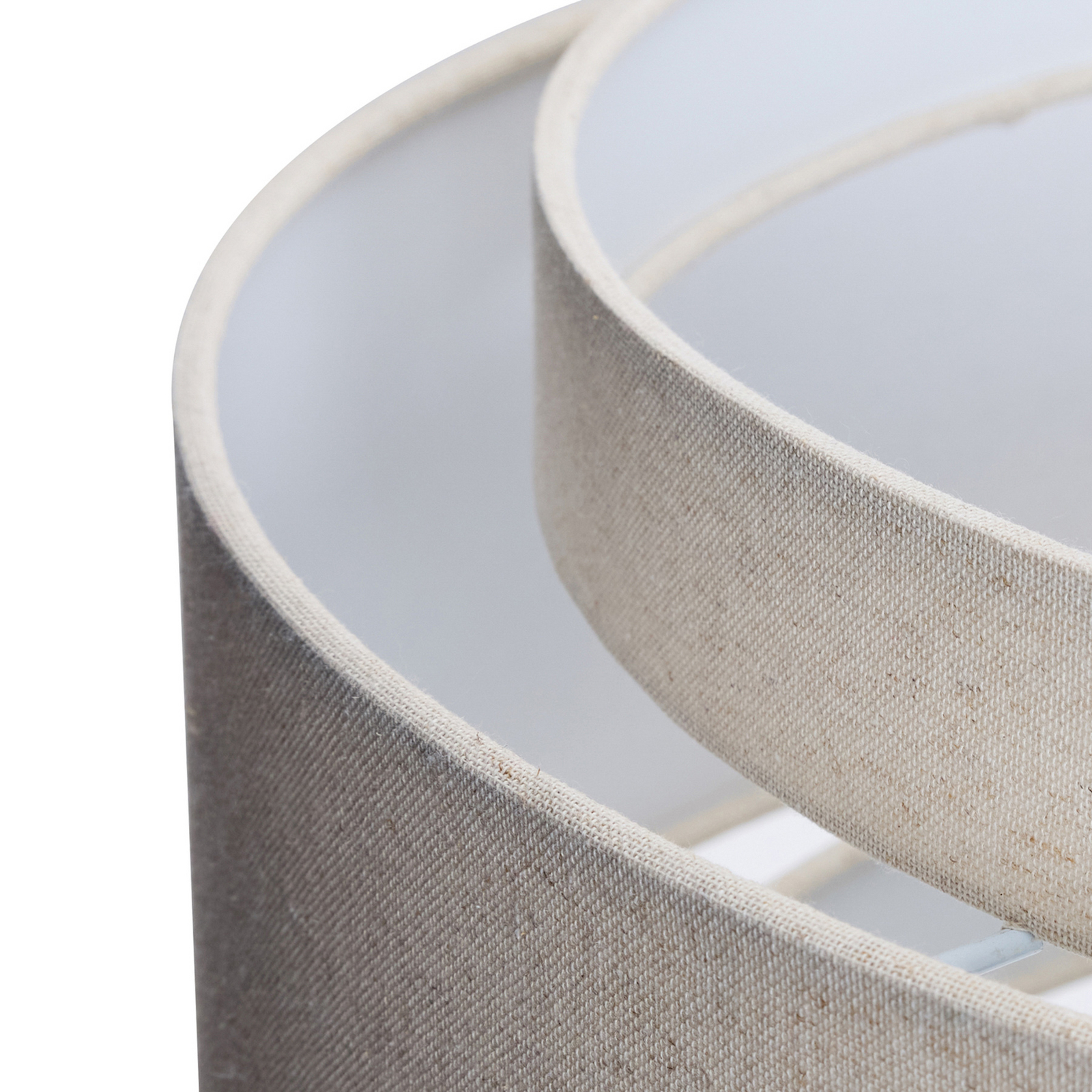 HÜBSCH Hängelampe Sable, sandfarben, Ø 40 cm, Textil