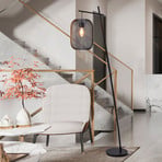 Stehleuchte Wrington, Höhe 194 cm, schwarz, Stahl