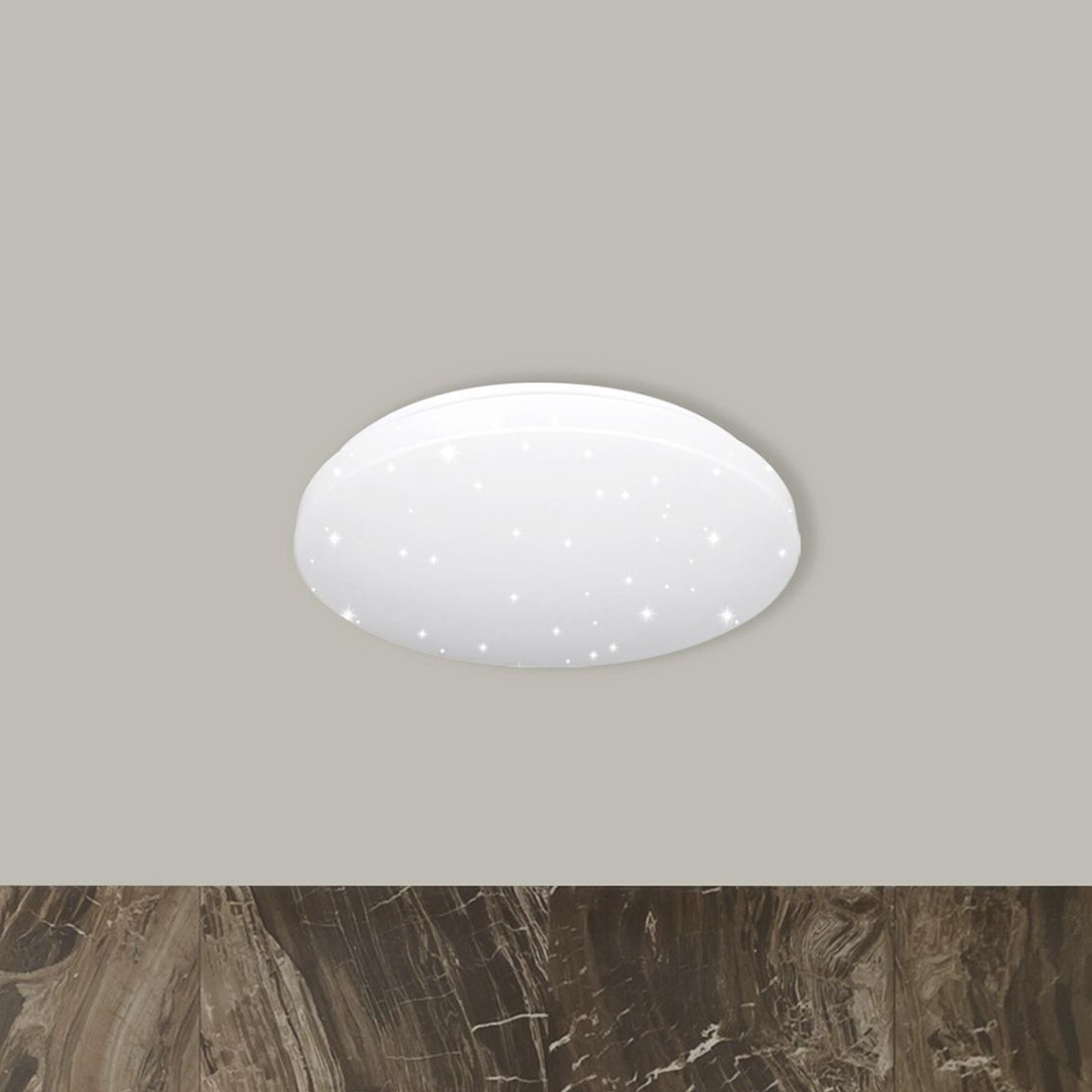 LED ceiling light Reva Star, Ø 31 cm, white, plastic