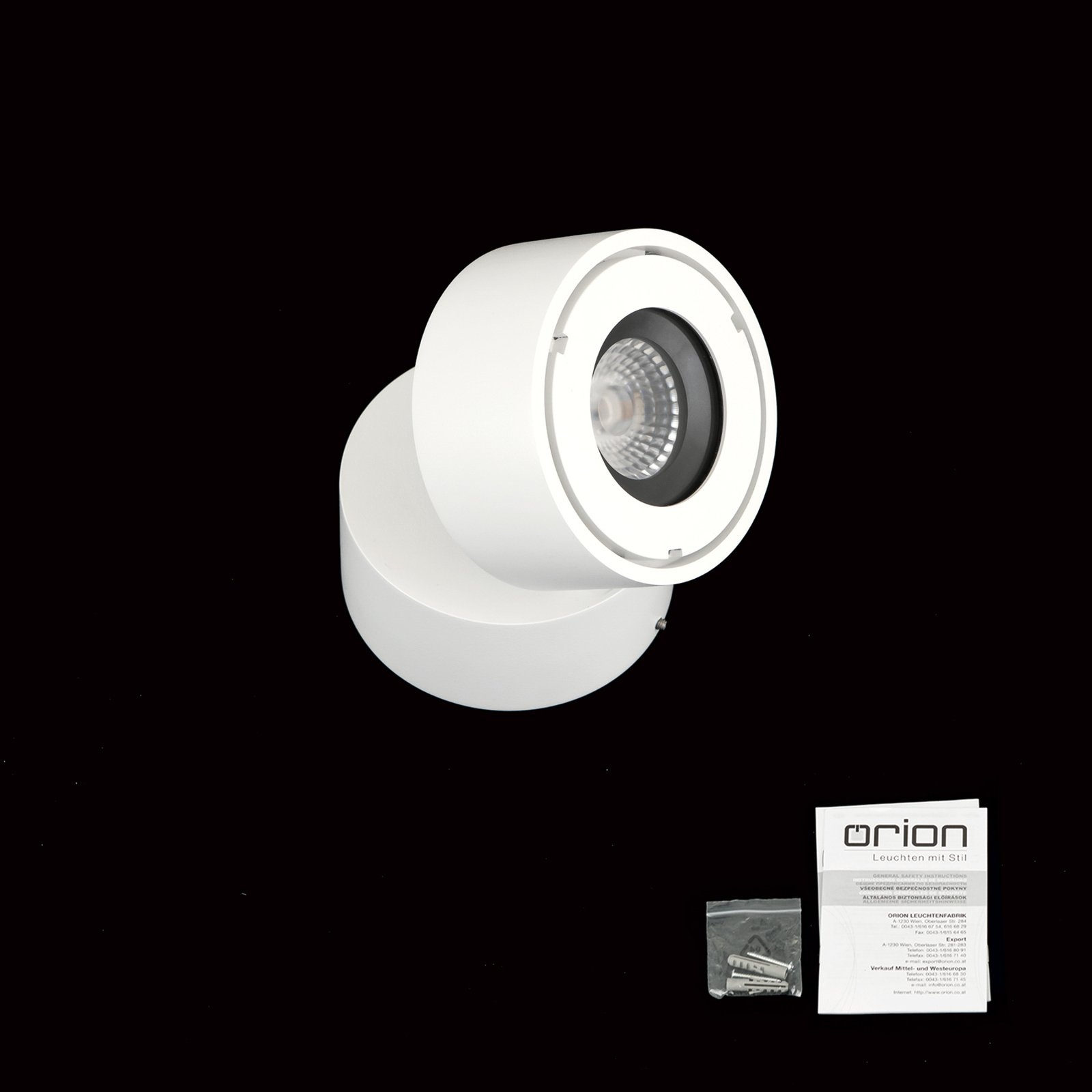 Harvey LED outdoor spotlight, white, Ø 10 cm, die-cast aluminium