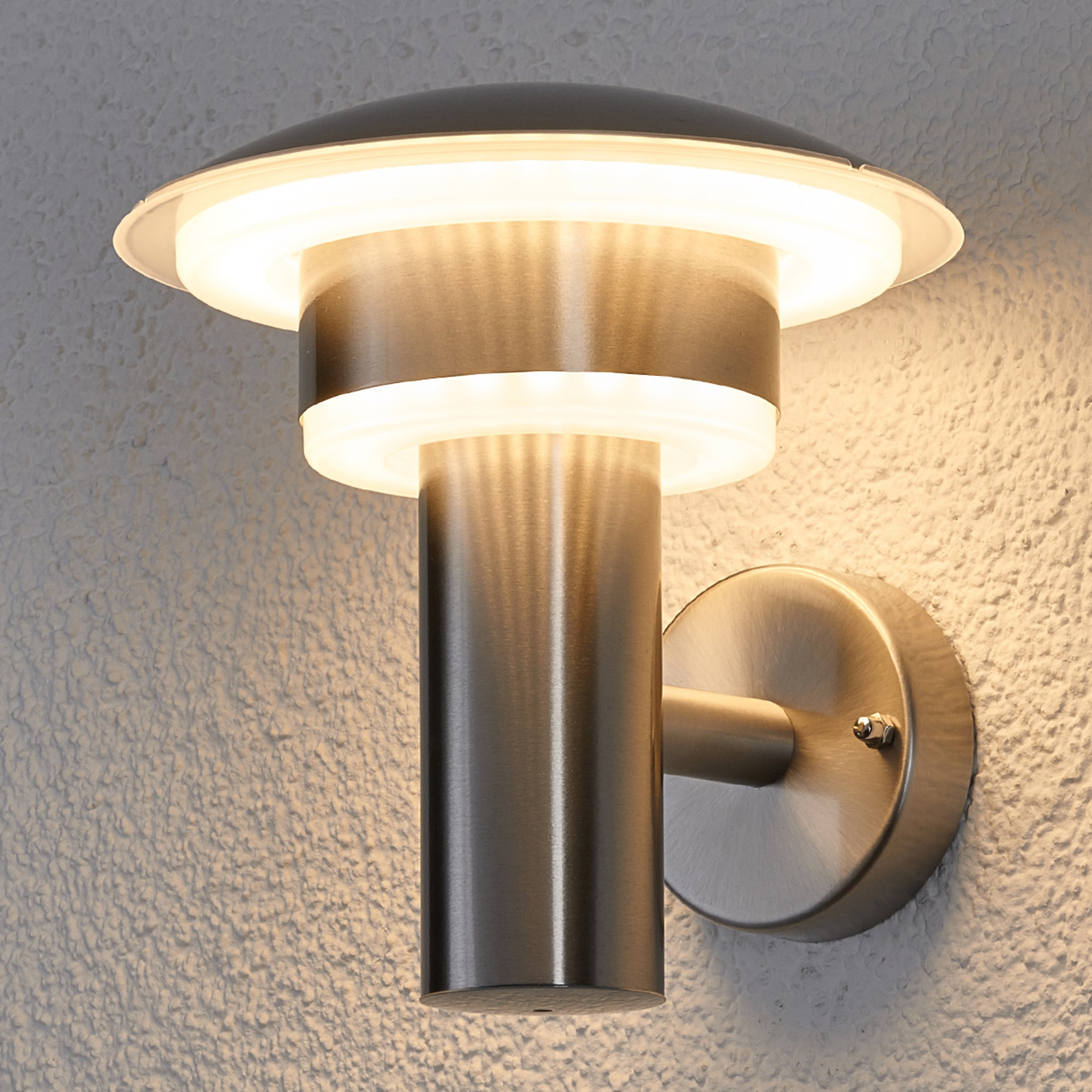 Lillie - dekorativ LED-udendørsvæglampe, ædelstål