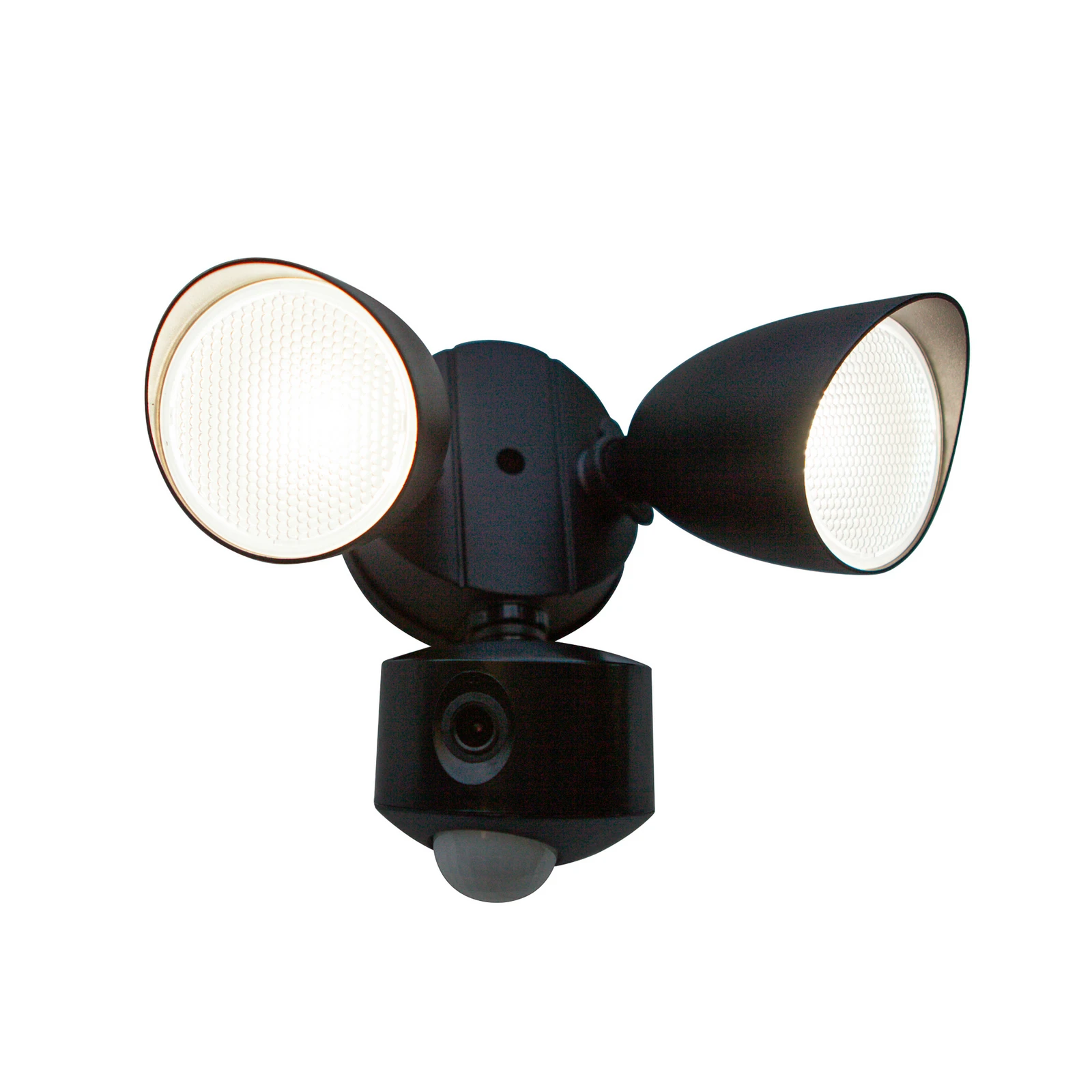 LED sensora āra sienas prožektors SHRIMP, melns, 20 W, 2 gaismas plūsmas, IP54