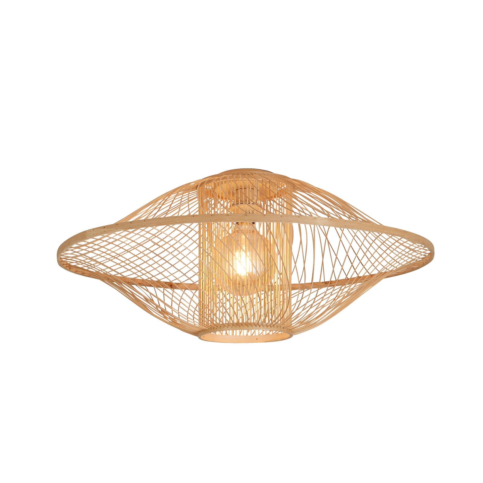 GOOD & MOJO Plafonieră Maui, culoare naturală, Ø 70 cm, bambus, E27