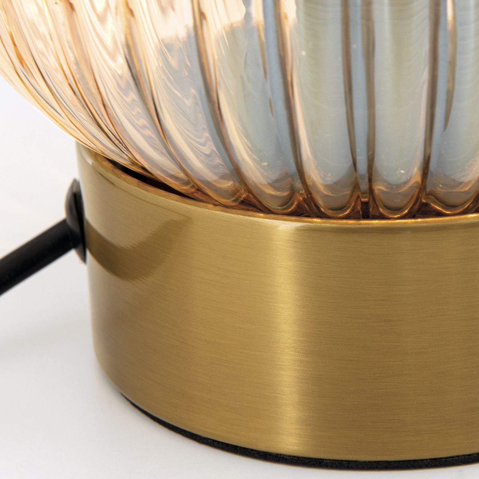 Carneval table lamp, amber, glass, height 23.5 cm, E27
