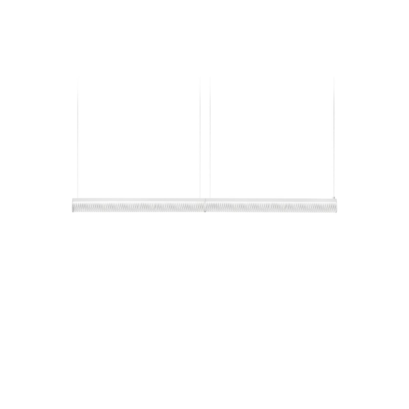 Slamp LED-Hängelampe Modula Double, plissé, grau