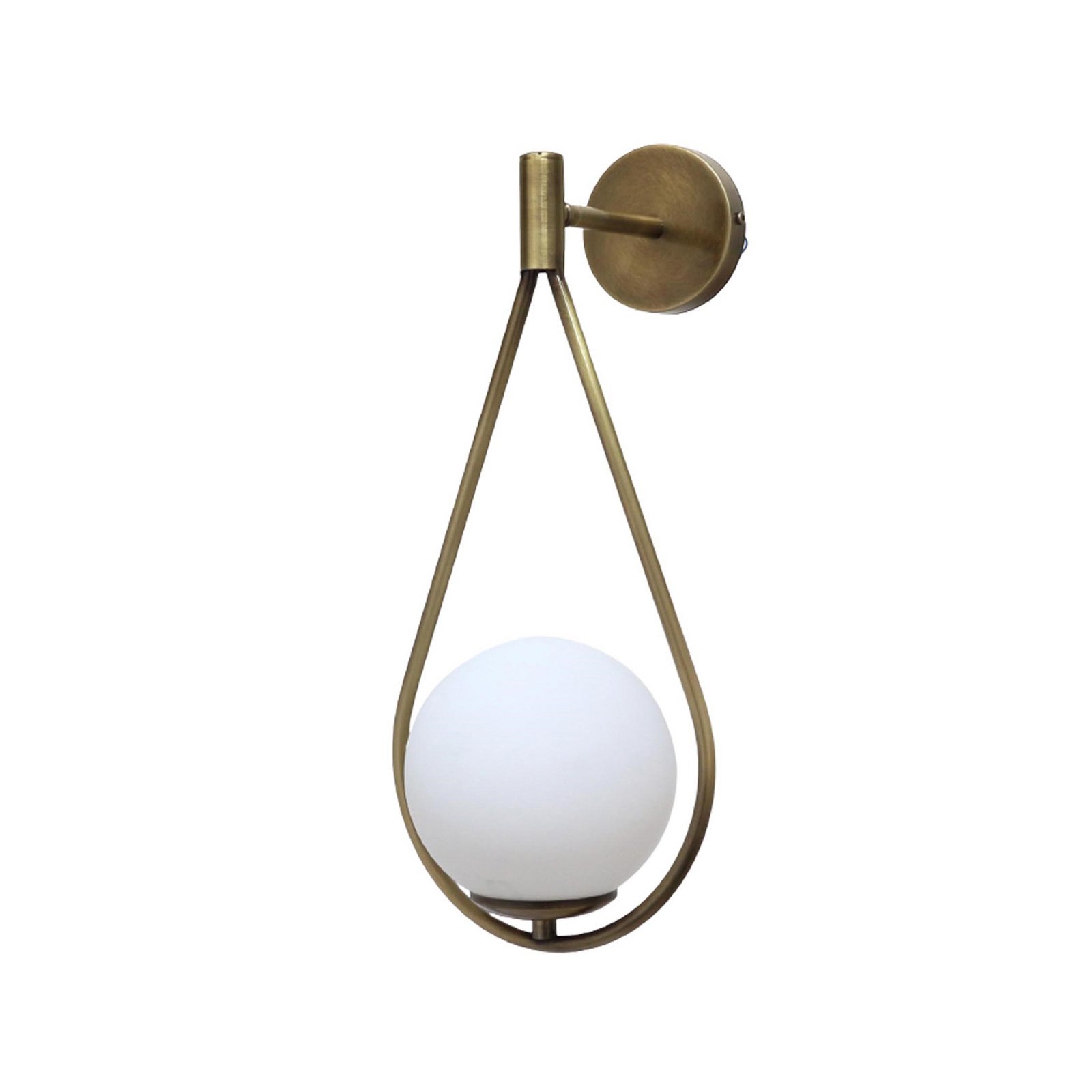 Revenna wall light, brushed brass metal Height 35 cm