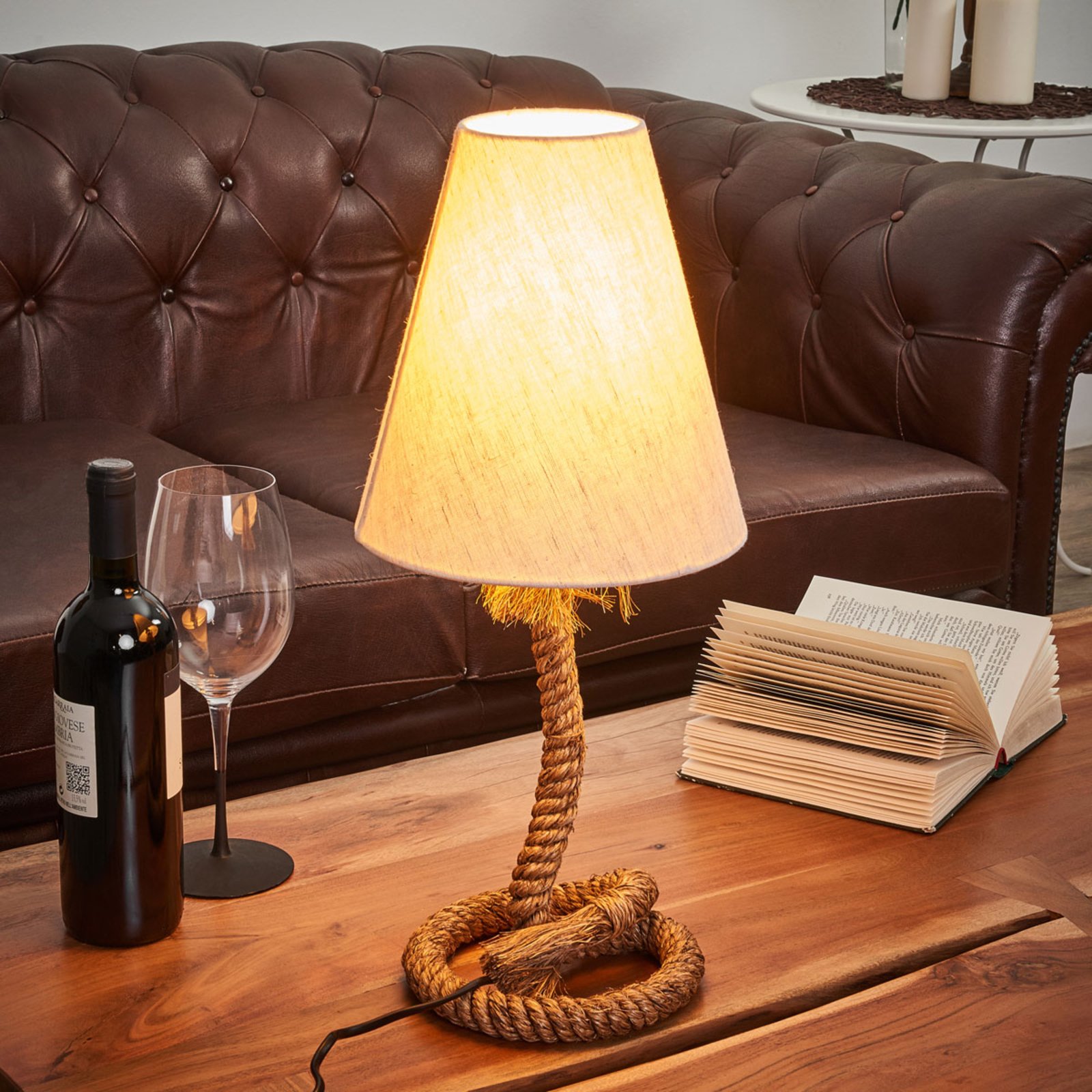 Marynarska lampa stołowa VICTORIA, 18 cm