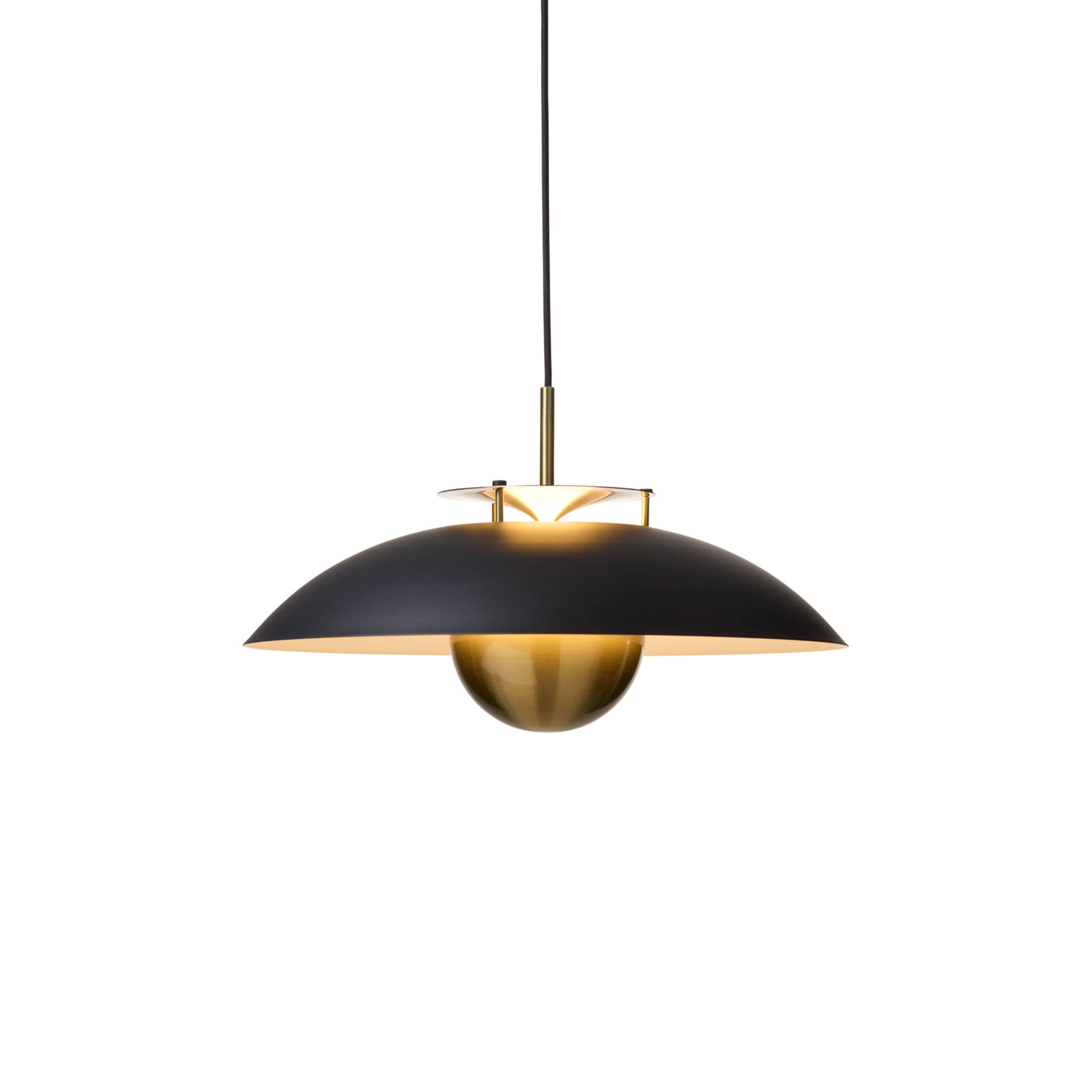 STEPP pendant light, black, Ø 46 cm, metal - Halo Design
