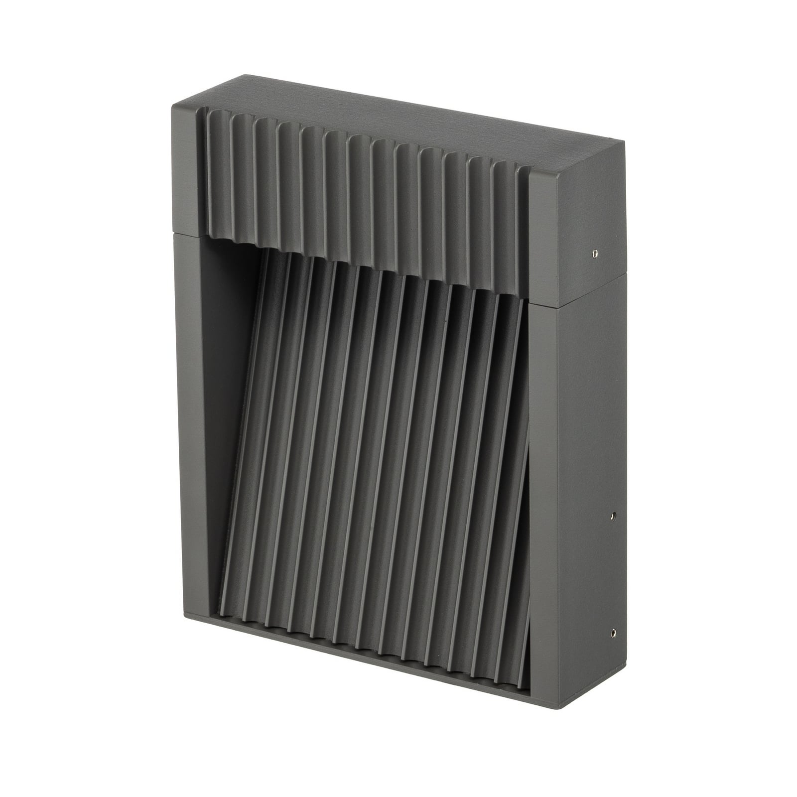 Lucande LED εξωτερικός φωτισμός τοίχου Tavion, 16 cm, ανθρακί, IP65