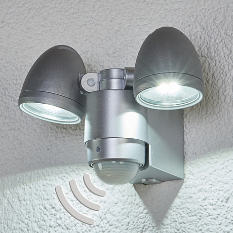 2-punkts LED-utevegglys Todora med sensor