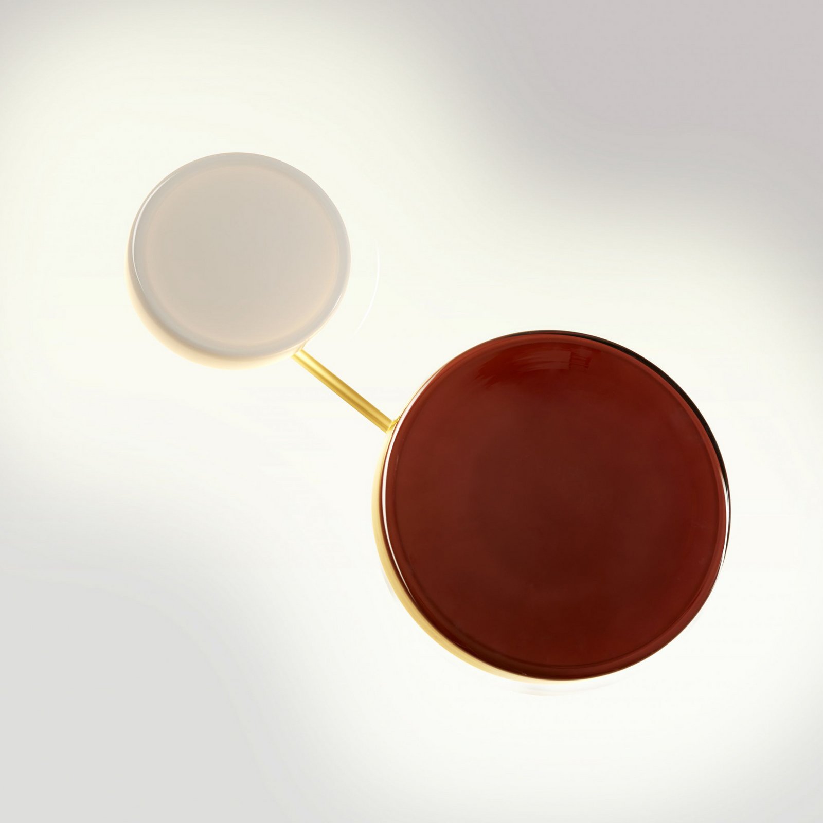 MARSET LED-Wandlampe Caramel, opal, Ø 22 cm, TRIAC, Glas