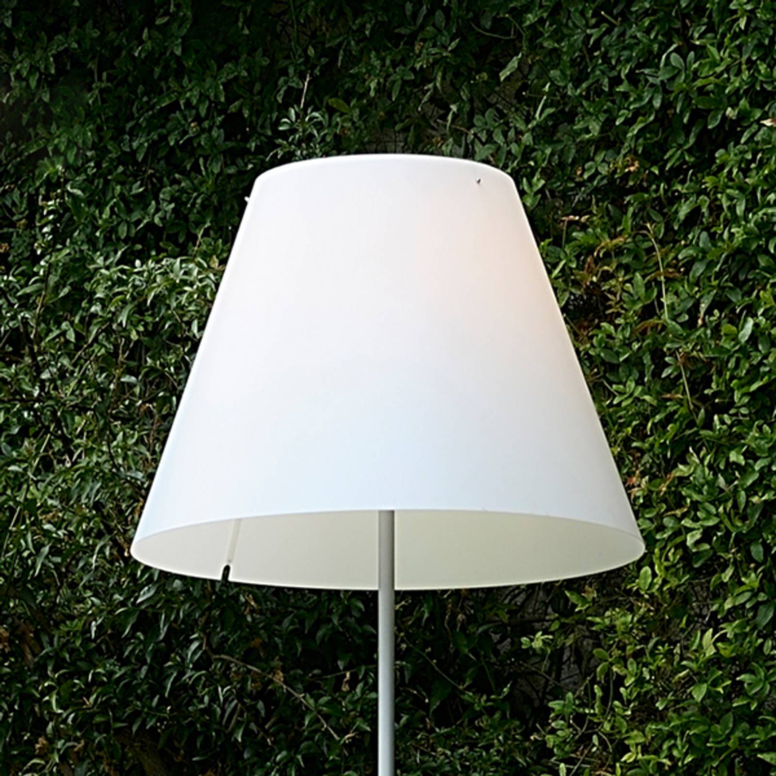 Luceplan Grande Costanza Open Air fixed base, metal, polycarbonate, E27, 205 W, energy efficiency: A++, H: 221 cm