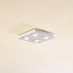 Lindby LED ceiling light, 25 x 25 cm, matt white