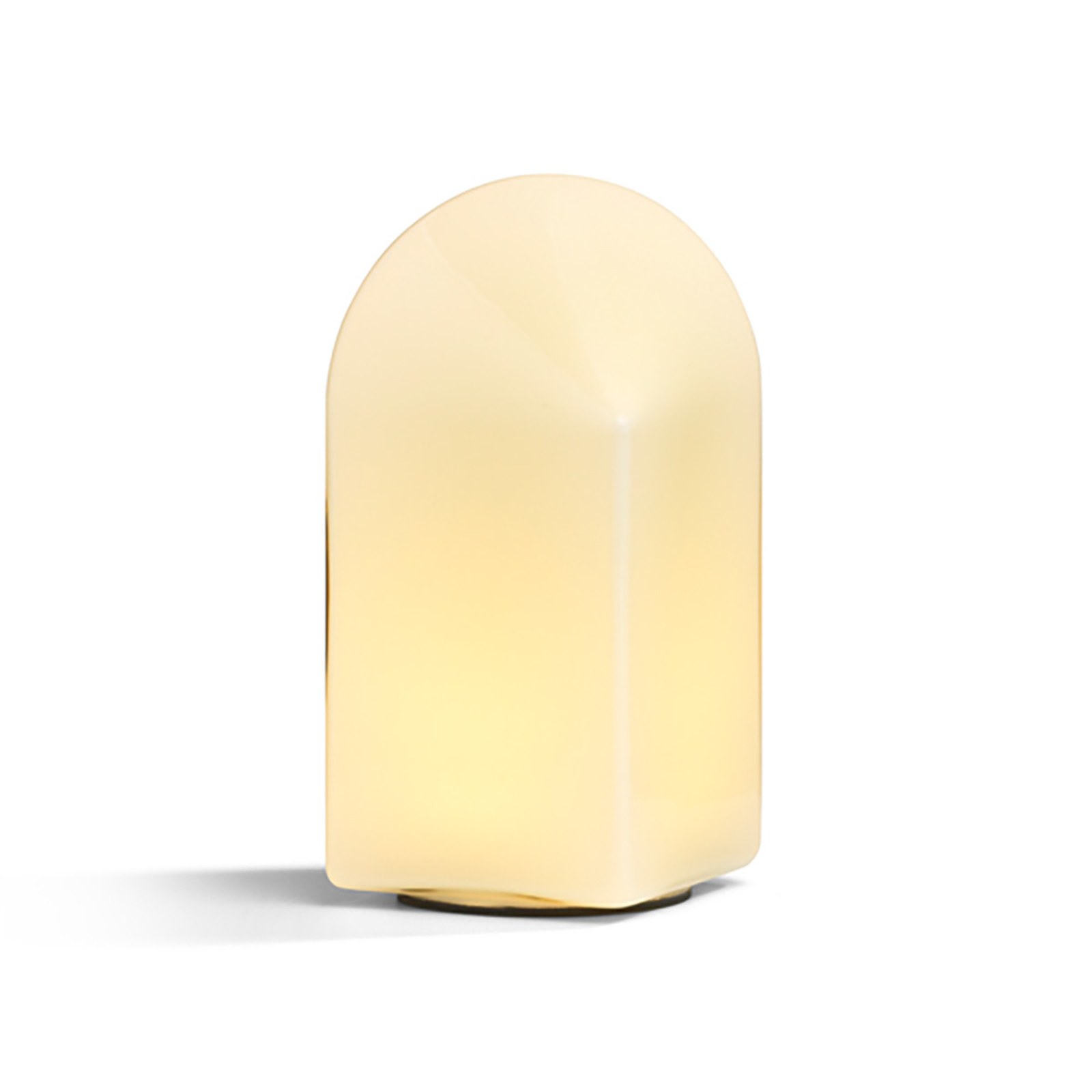 HAY Parade Lampă de masă cu LED cu coajă albă înălțime 24 cm