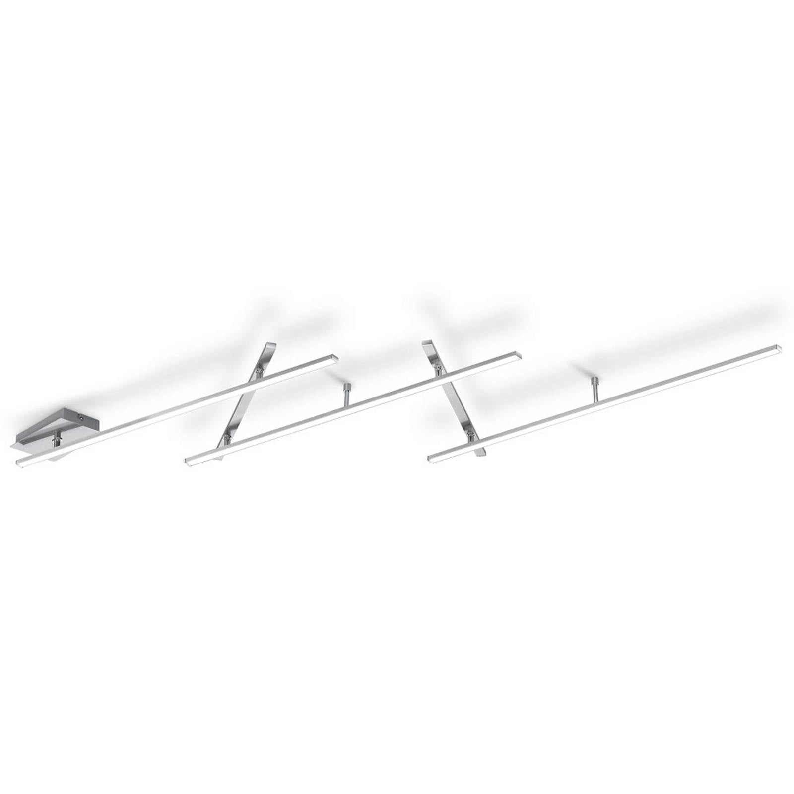 Schwenkbare LED-Deckenlampe Indira, Dimmer nickel