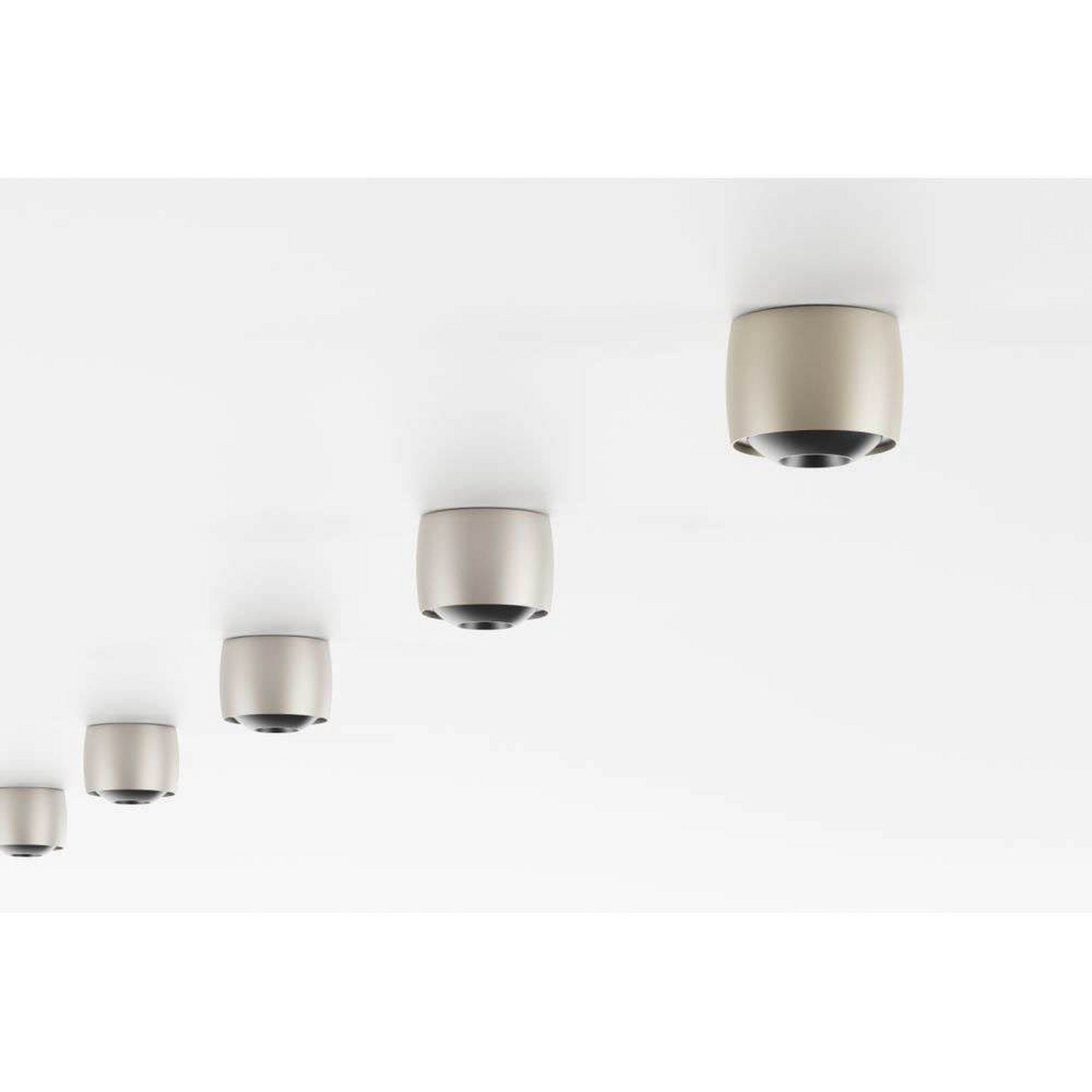 LOOM DESIGN plafonieră LED Air gri aluminiu Ø 10 cm - Camera de zi / sufragerie - Modern - fildeș