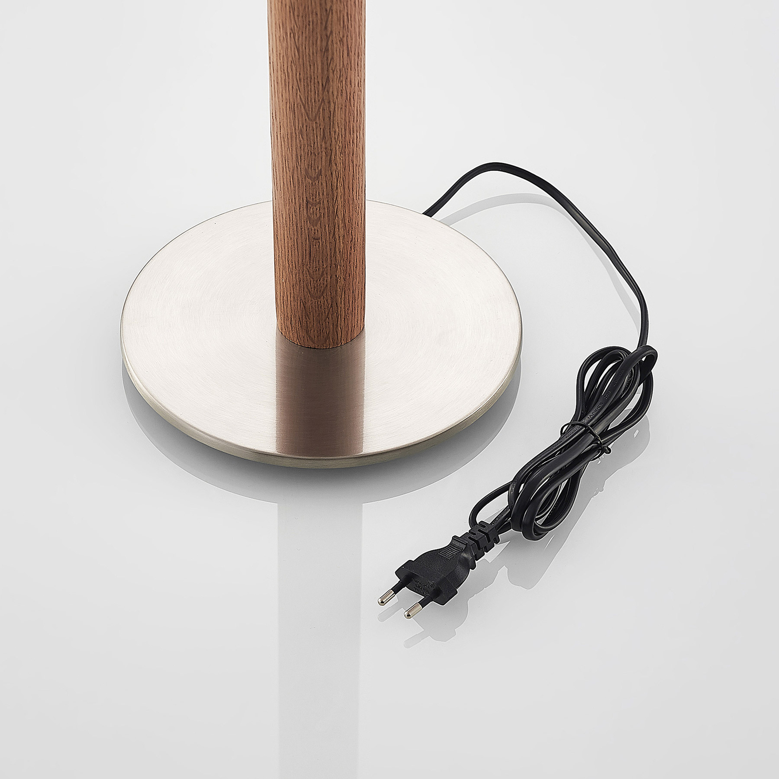 Lucande Heily lampa stołowa, cylinder, 21cm, biała