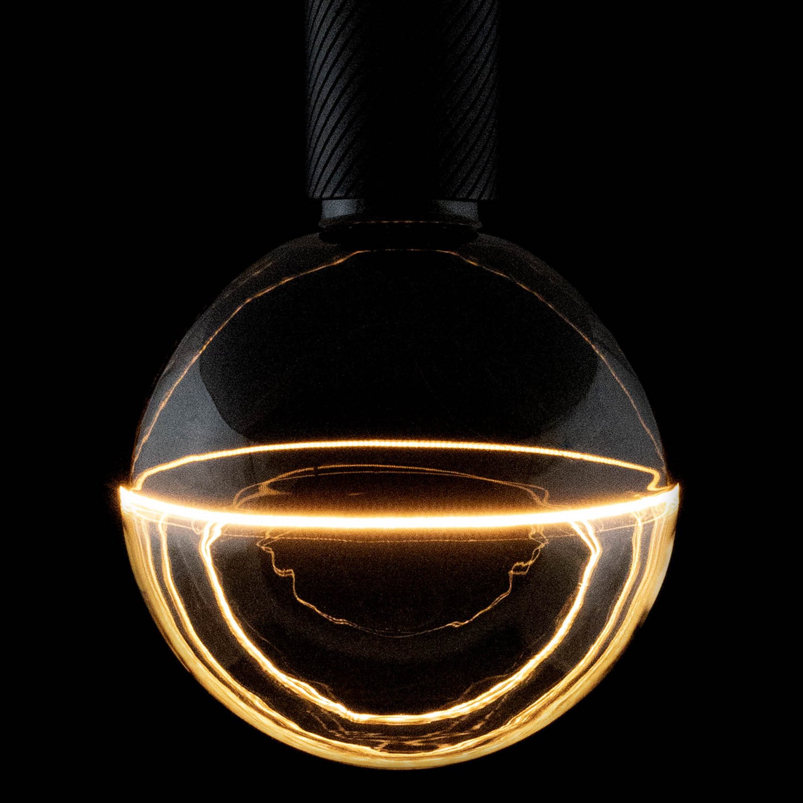 SEGULA LED-Globe Illusion E27 G125 clair/noir 5W 1900K à intensité variable