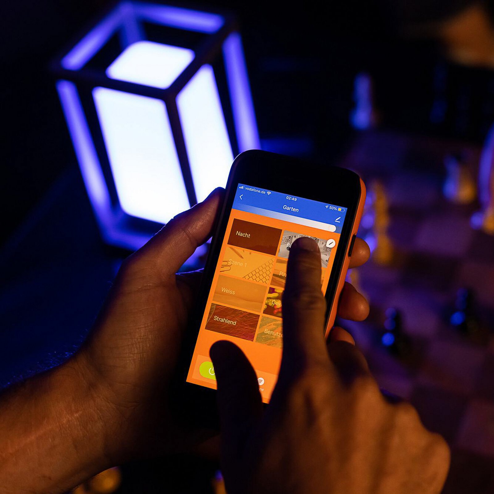 OSRAM SMART+ WiFi LED-Akku-Tischlampe FRAME, dunkelgrau IP44