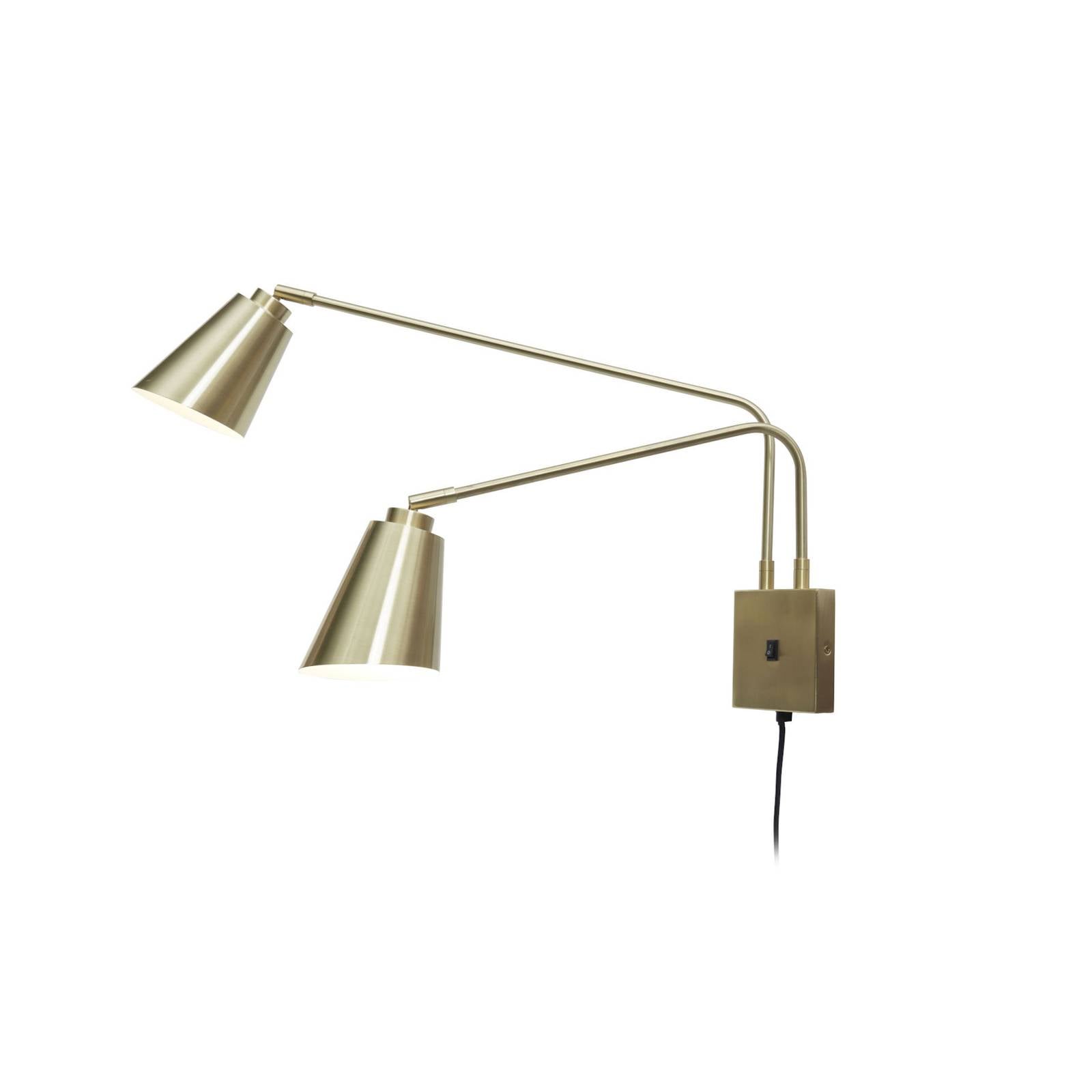 Its about Romi Wandleuchte Bremen in Gold E27 2-flammig - yellow