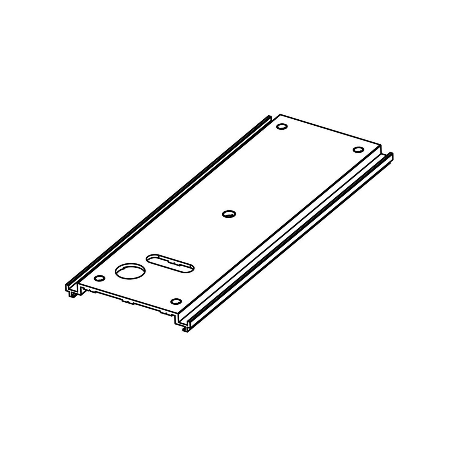 SLC anslutningsplatta Click, längd 14 cm, aluminiumfärgad