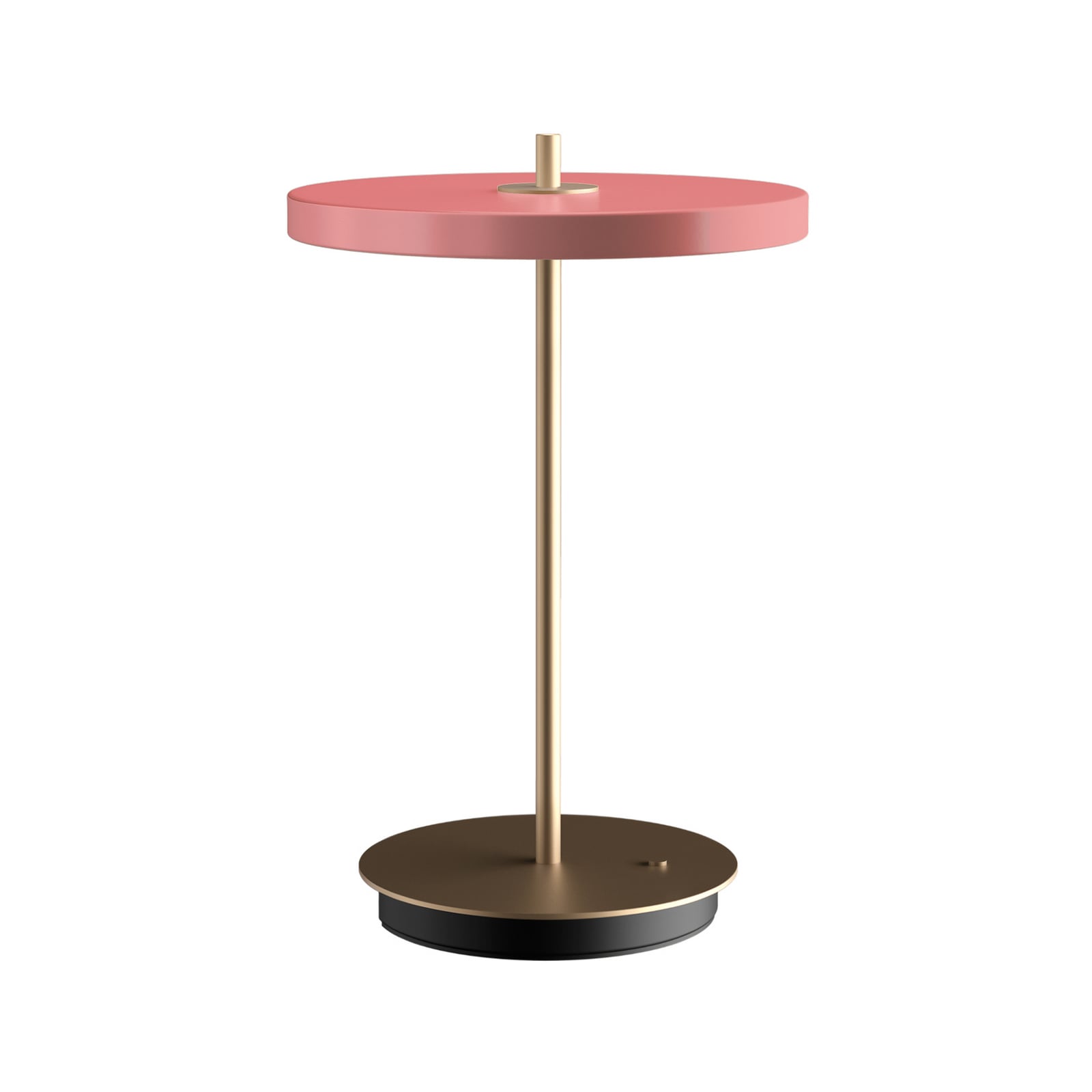 UMAGE Asteria Move LED tölthető asztali lámpa, rózsaszín/réz, 31 cm