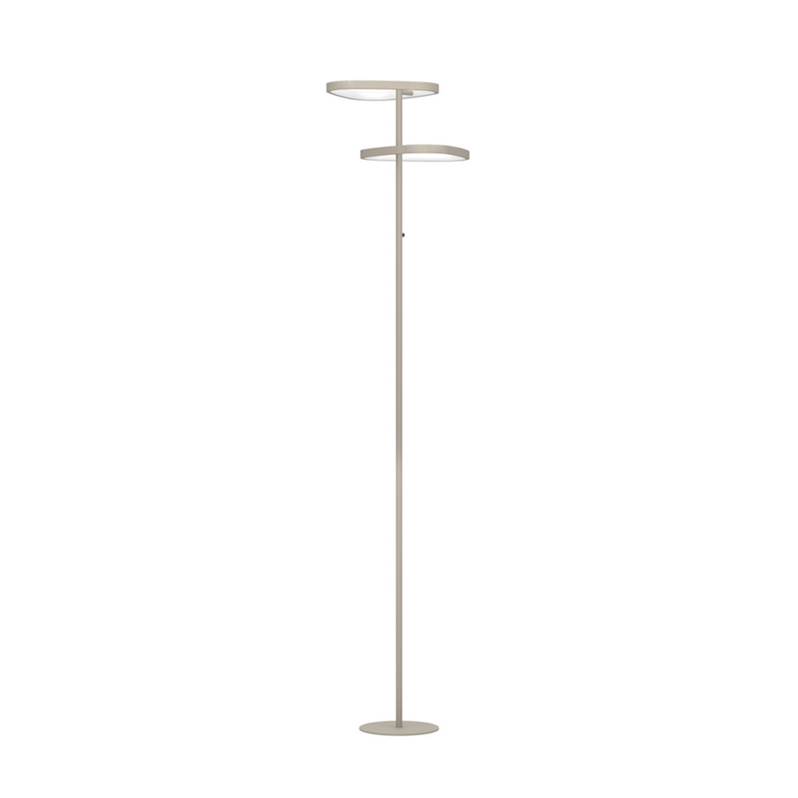 EGLO LEPORANO LED podna lampa, bež, visina 160 cm, 2 sjenila, CCT