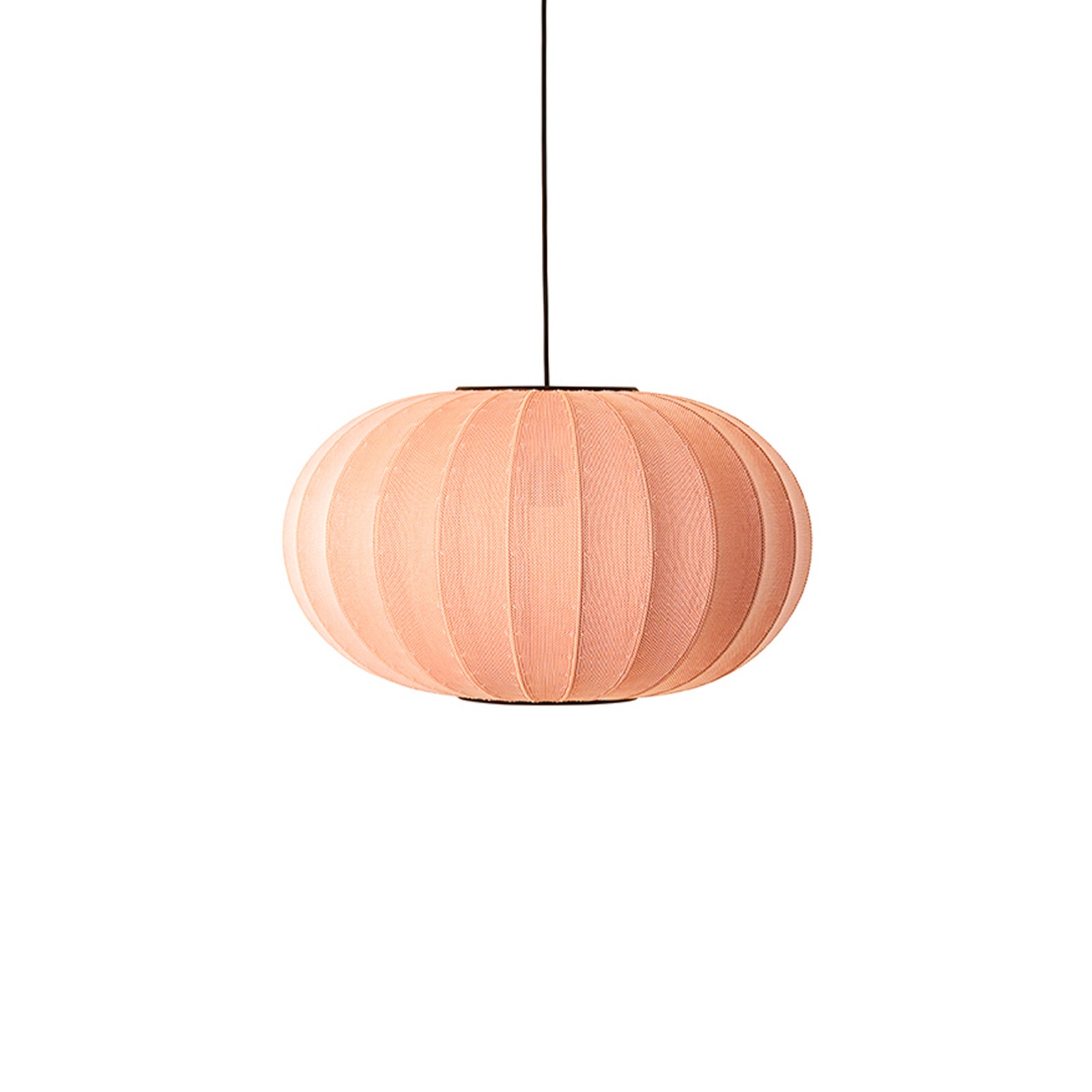 Knit-Wit 57 Ovale hanglamp roze E27 - Handgemaakt
