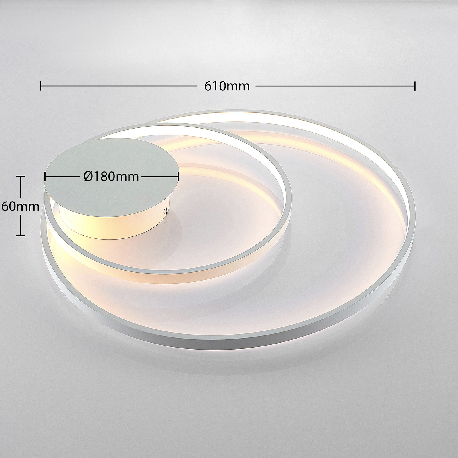 Lindby Nerwin plafoniera LED rotonda, bianca