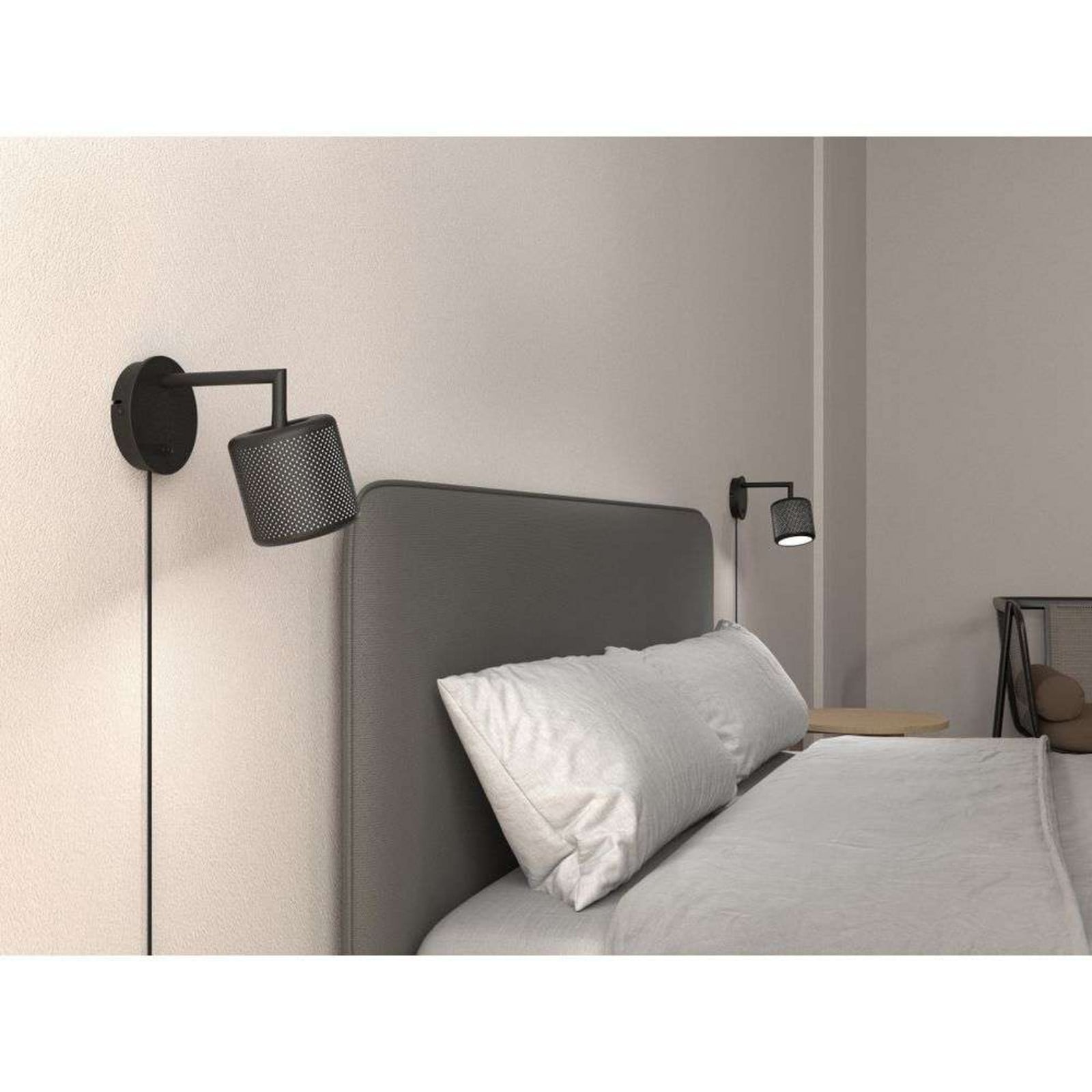 Grain Væglampe XS Matt Black Herstal - Soveværelse - Metal