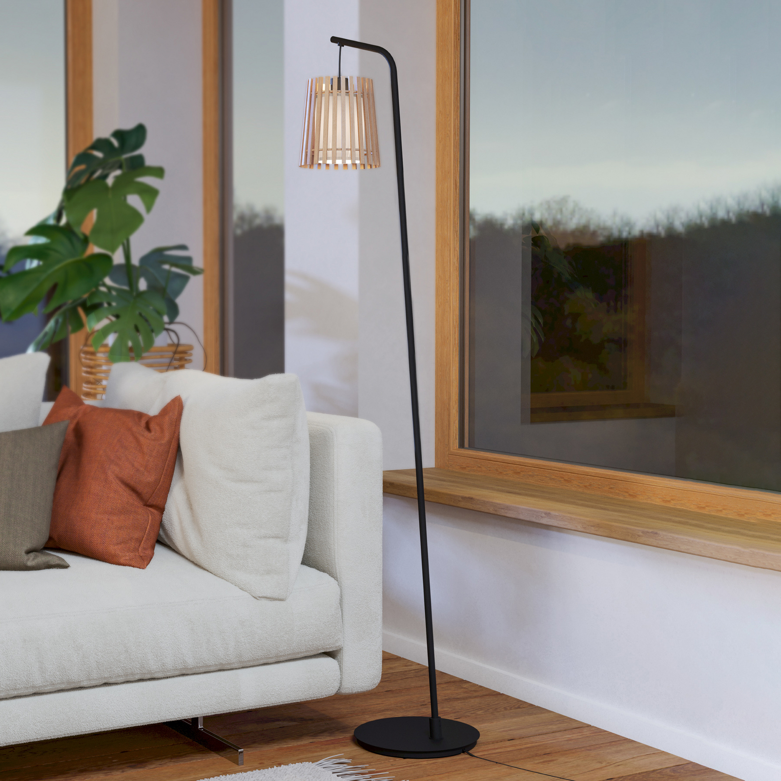 Podna lampa Fattoria s duplim sjenilom