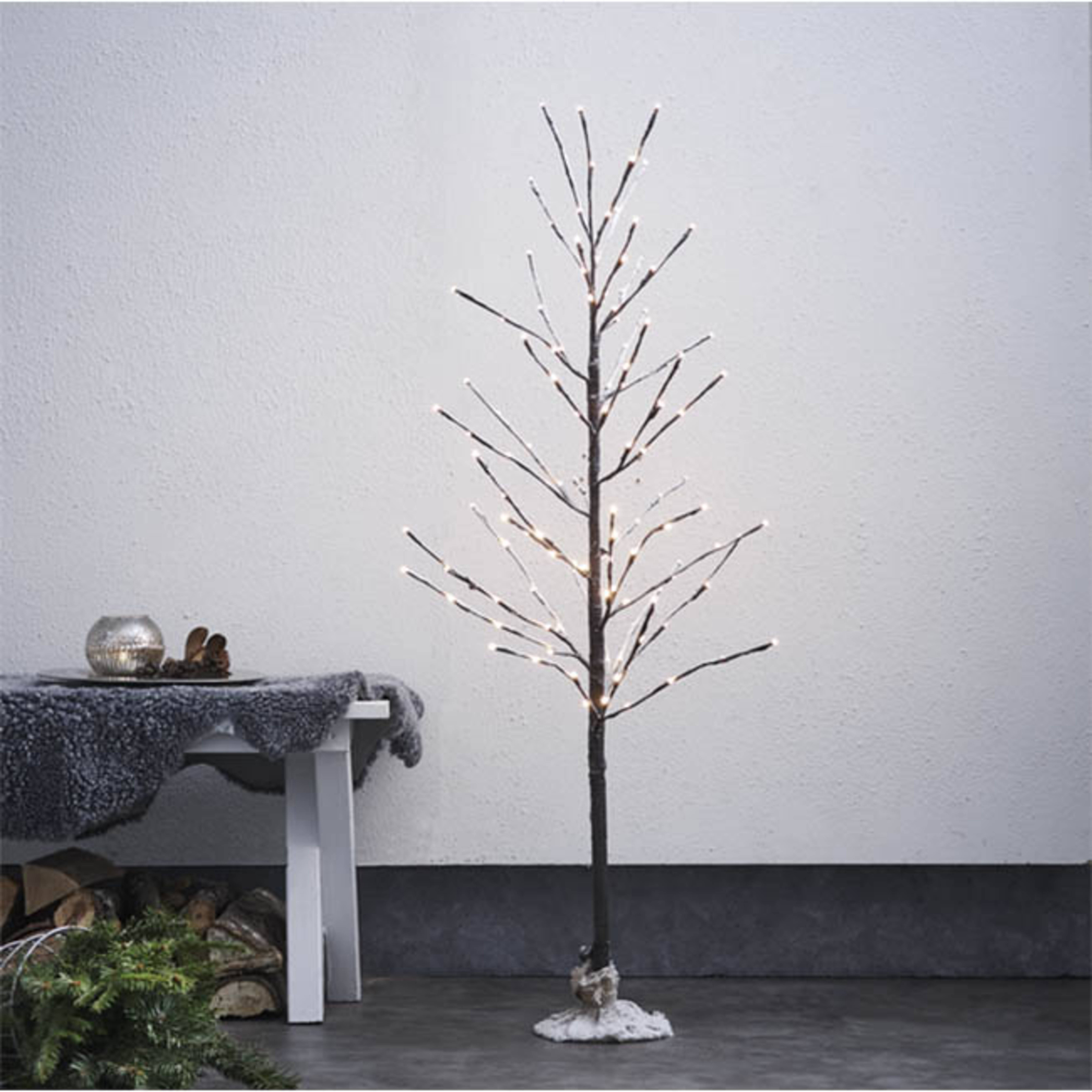 Albero decorativo a LED Tobby Tree IP44 marrone altezza 120cm