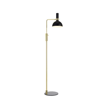 Larry Gulvlampe Black/Brushed Brass - Markslöjd