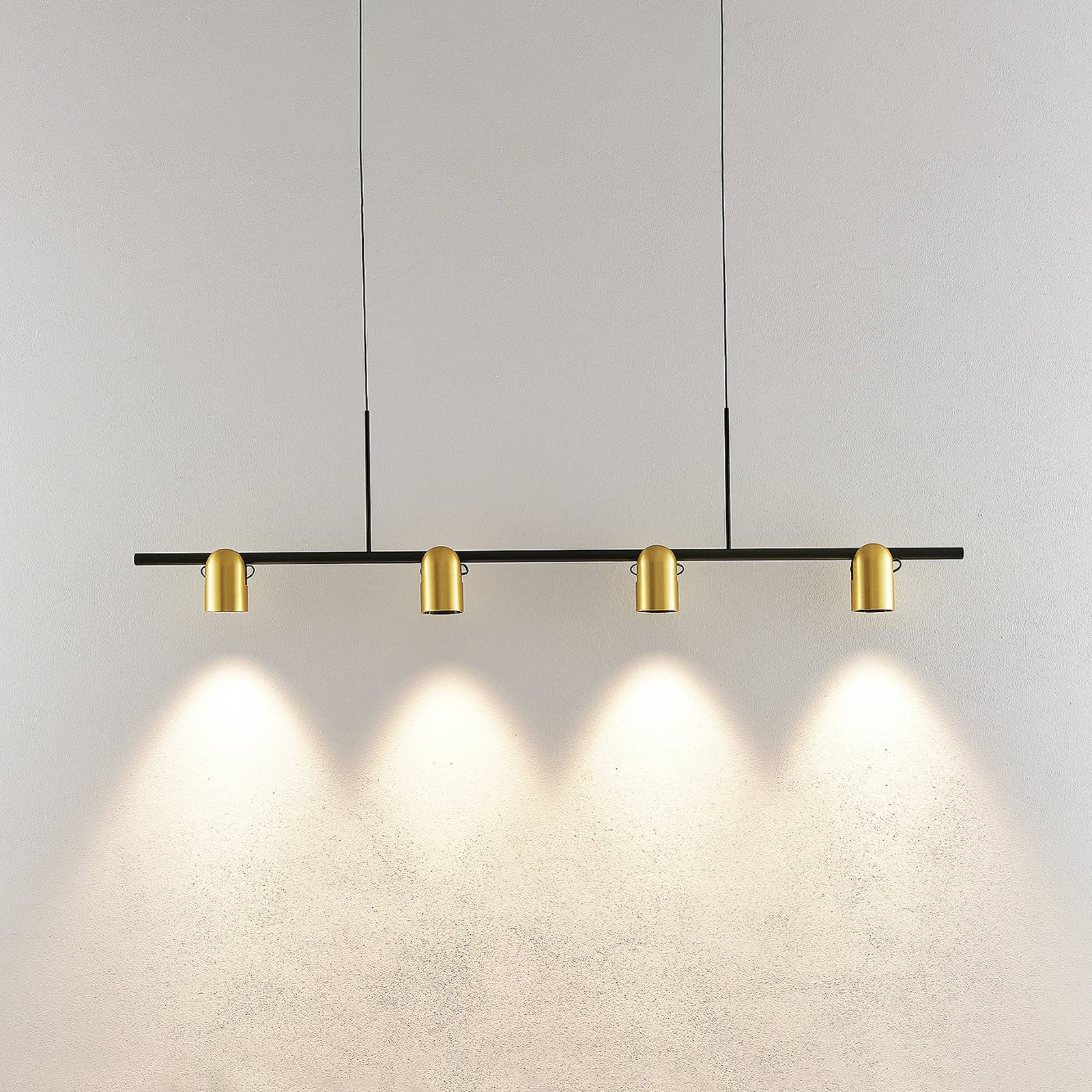 Molto Luce Suspension Nuun PD noir/or aluminium 4 lampes