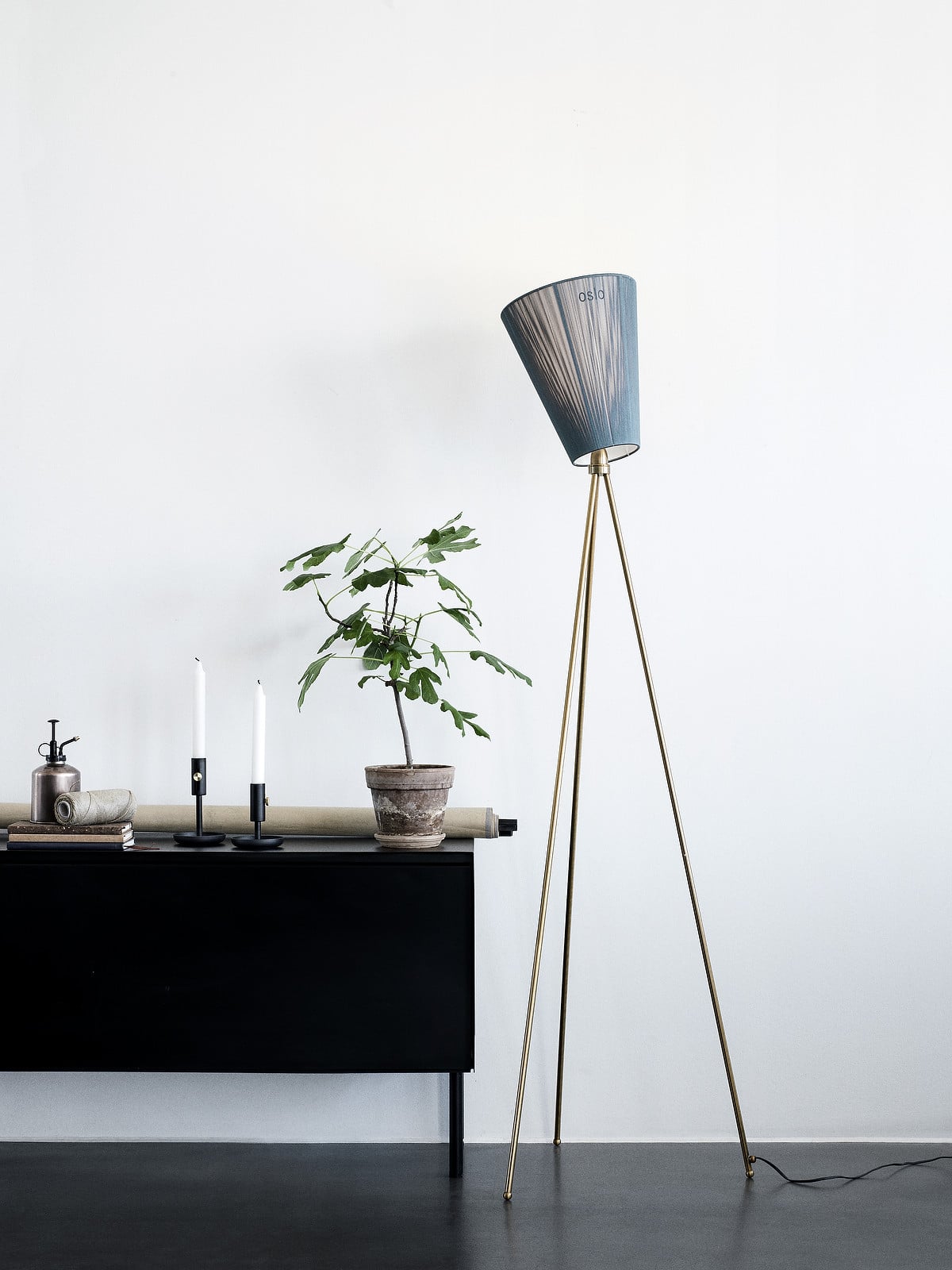 Oslo Wood Gulvlampe Stål/Grøn Northern - Stue - Metal