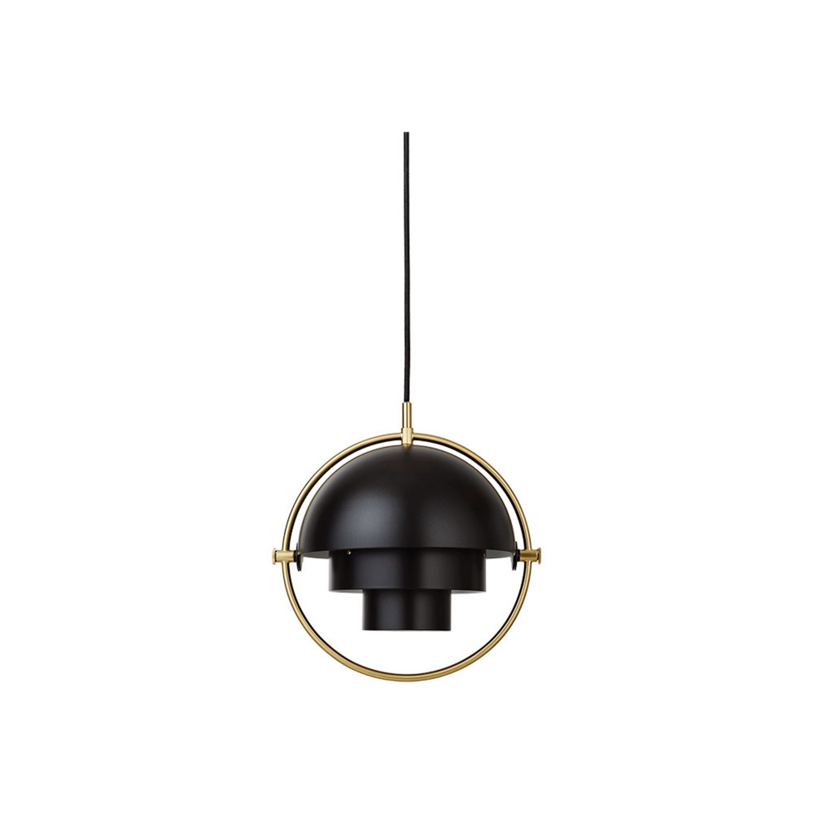 Multi-Lite Závěsné Světlo S Brass/Charcoal Black - GUBI