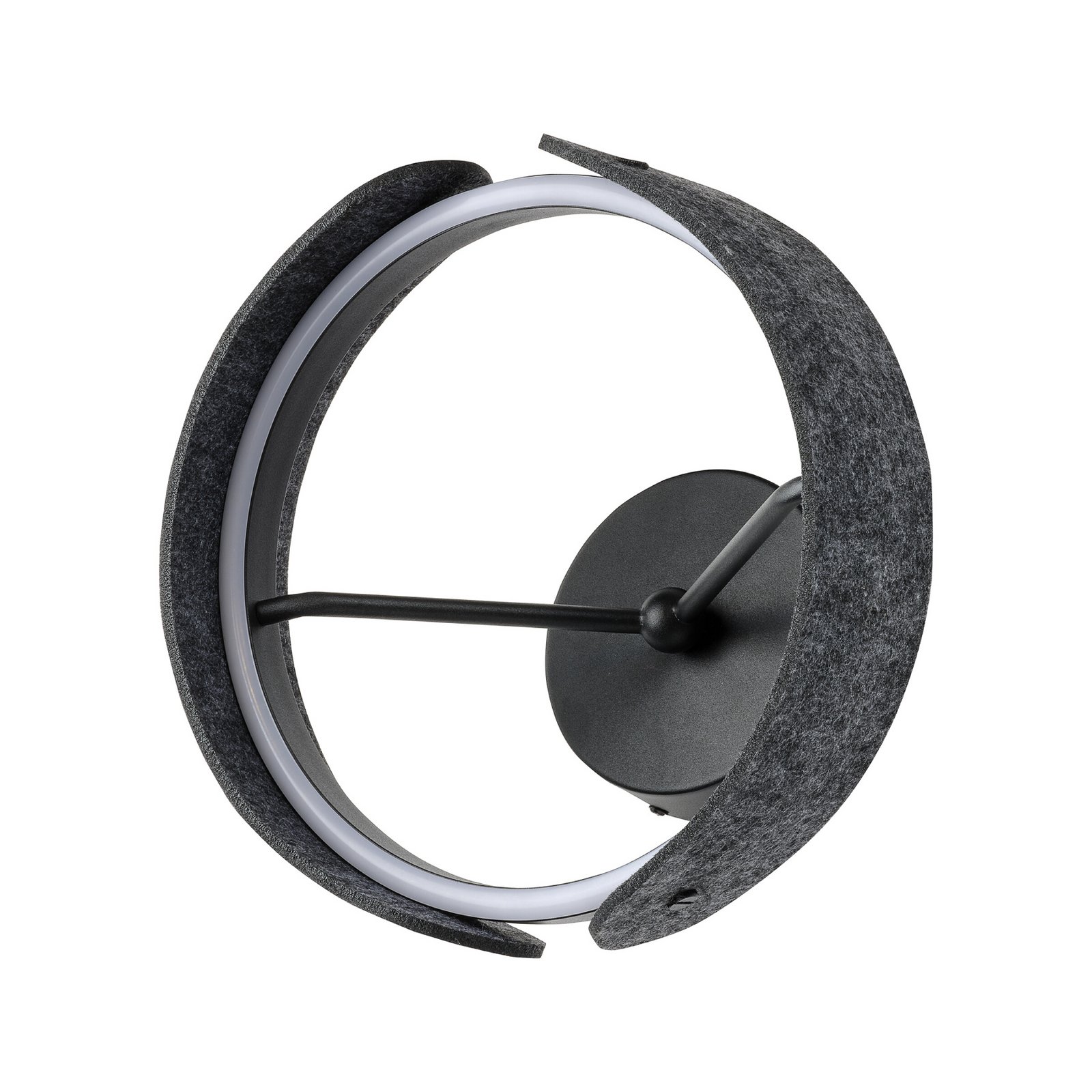 OSRAM LED-Wandlampe Decor Curve Felt, grau, Filz, 3.000 K
