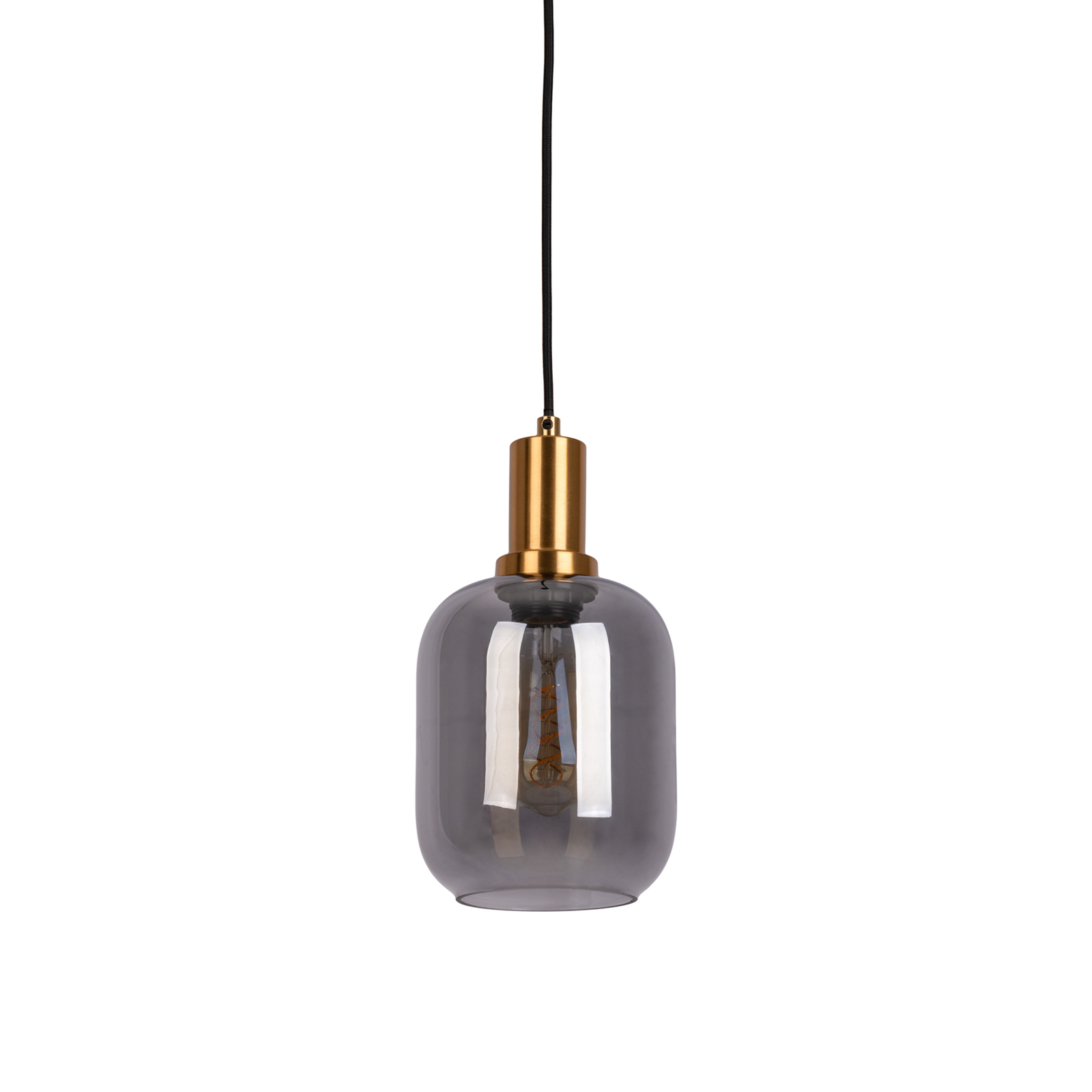 Hanglamp Fumo, rookglas, 1-lamp, Ø 21cm