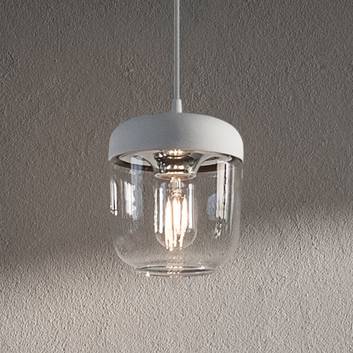 UMAGE Acorn hanging lamp white/steel, one-bulb