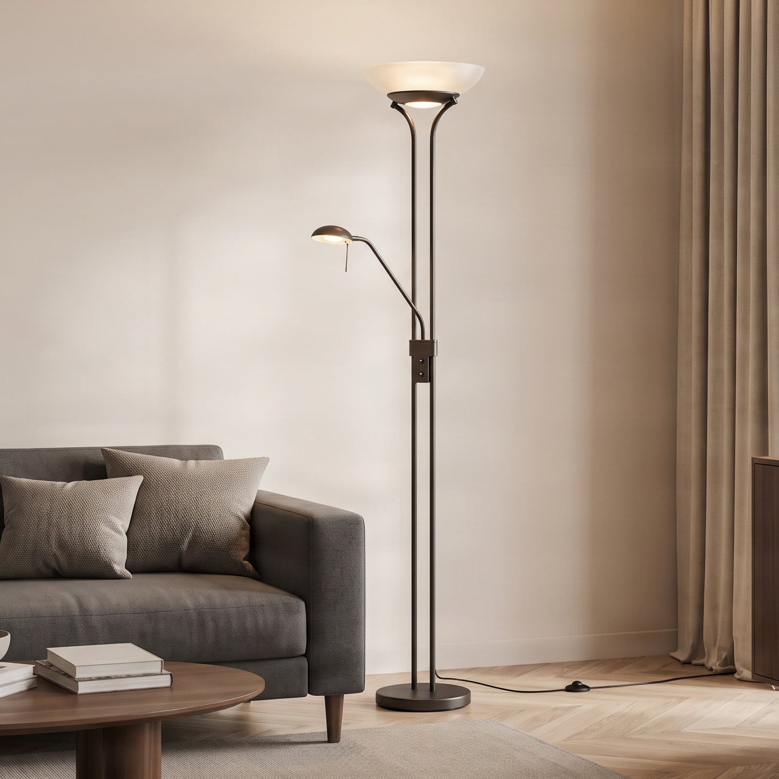 Lampe sur pied Yveta Rust/White - Lindby