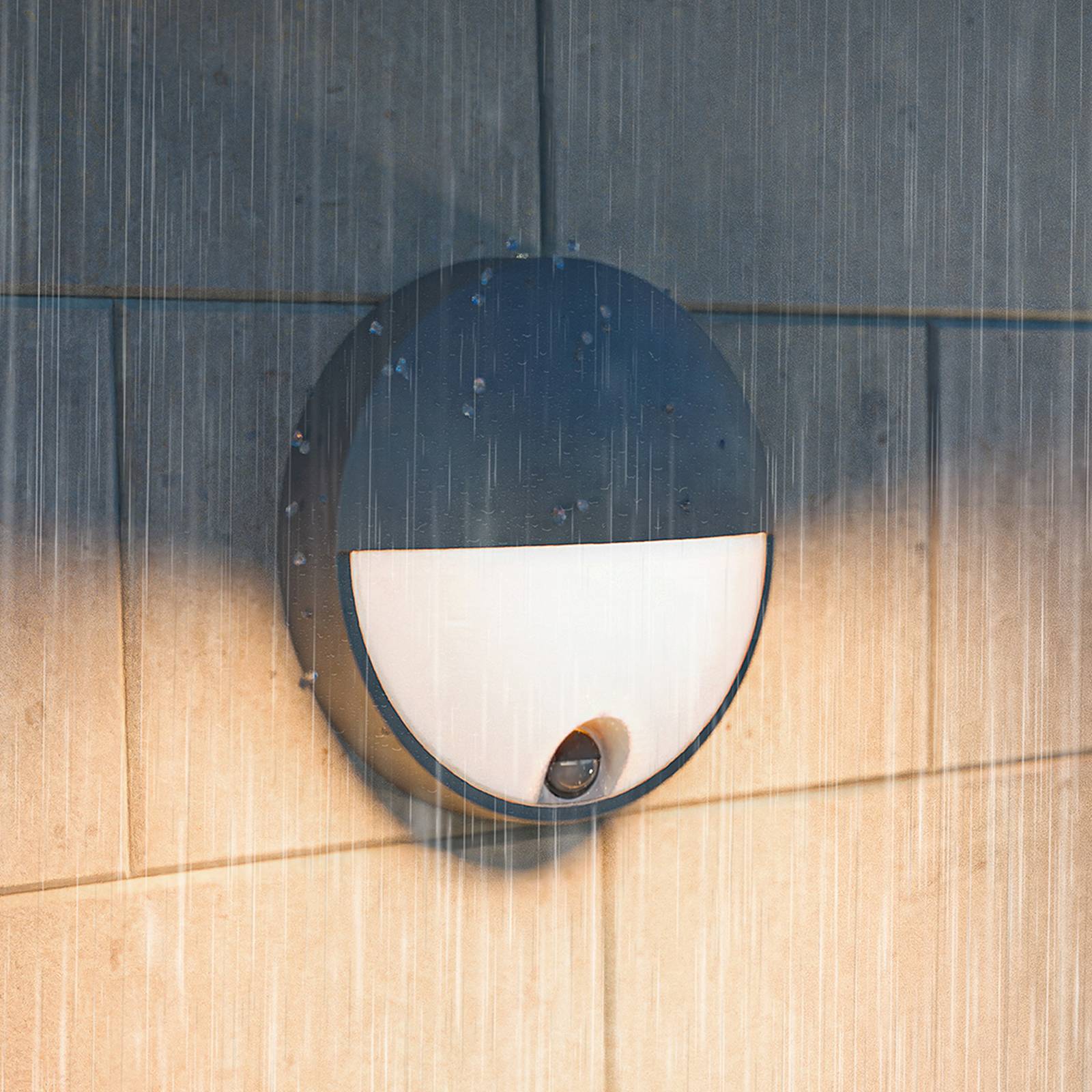 Philips LED-utomhusvägglampa Capricorn UE, sensor, IP44