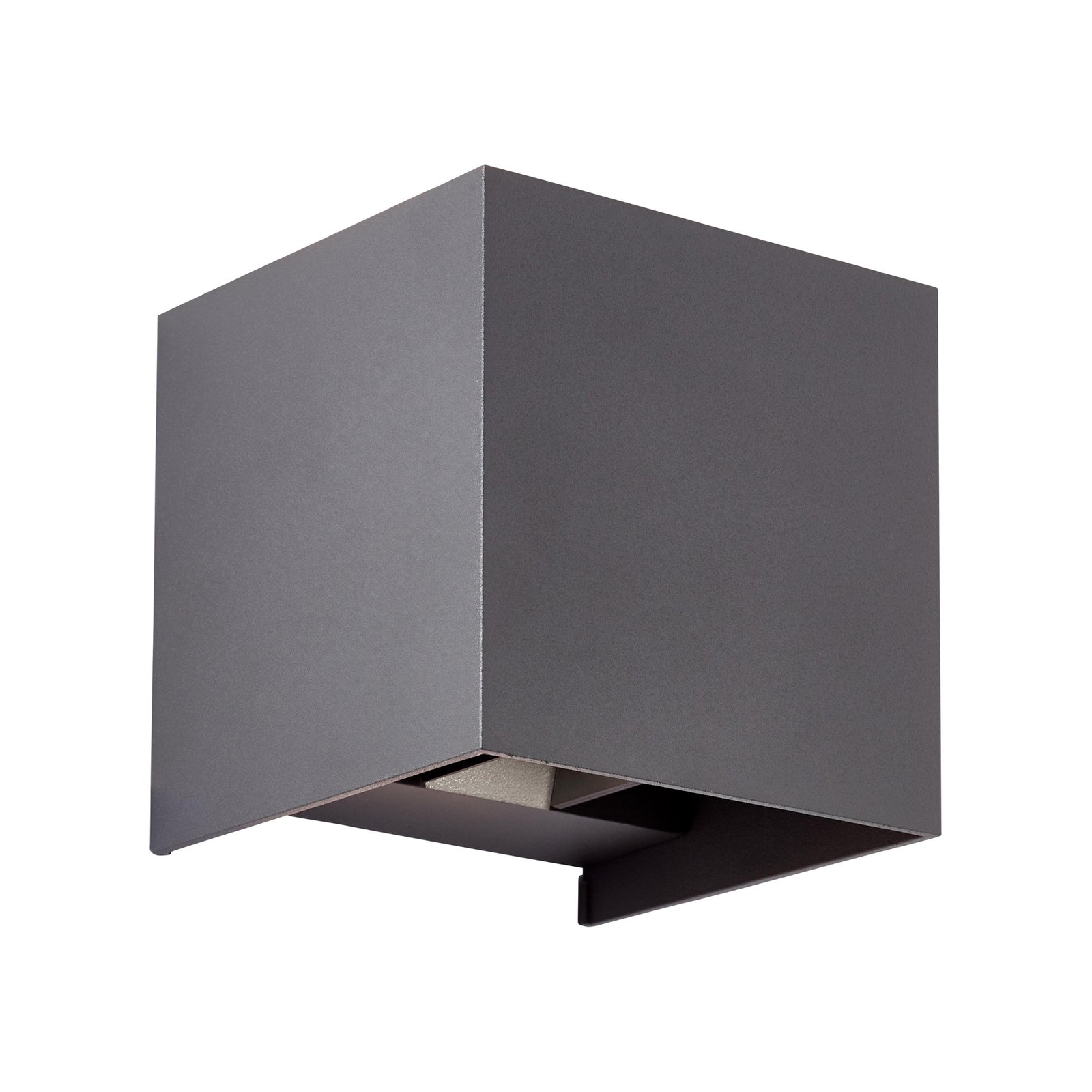 LED outdoor wall light Hilly, height 10 cm, dark grey, metal