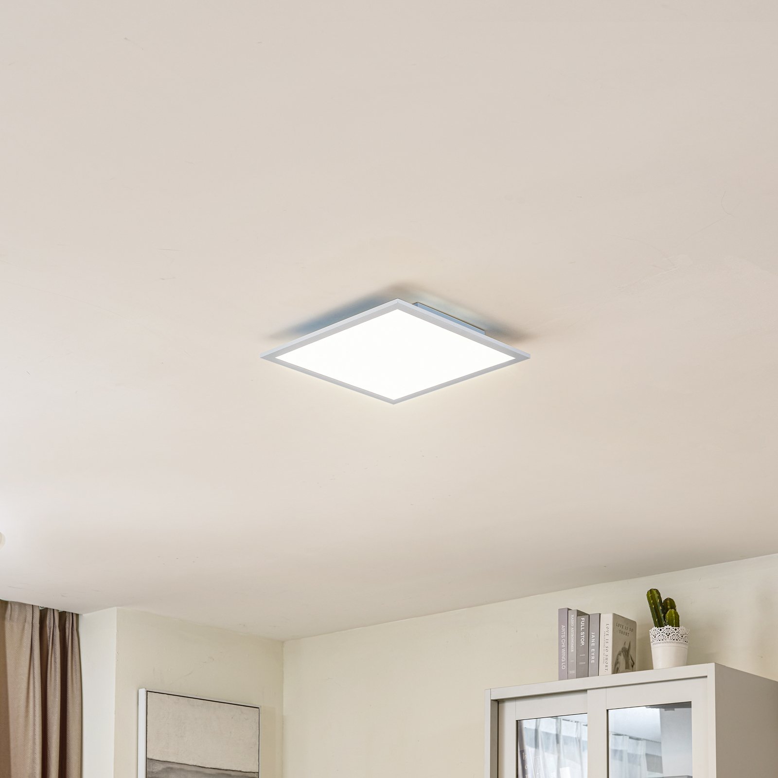 Lindby LED-Panel Enja, weiß, Alu, 39,5 cm x 39,5 cm