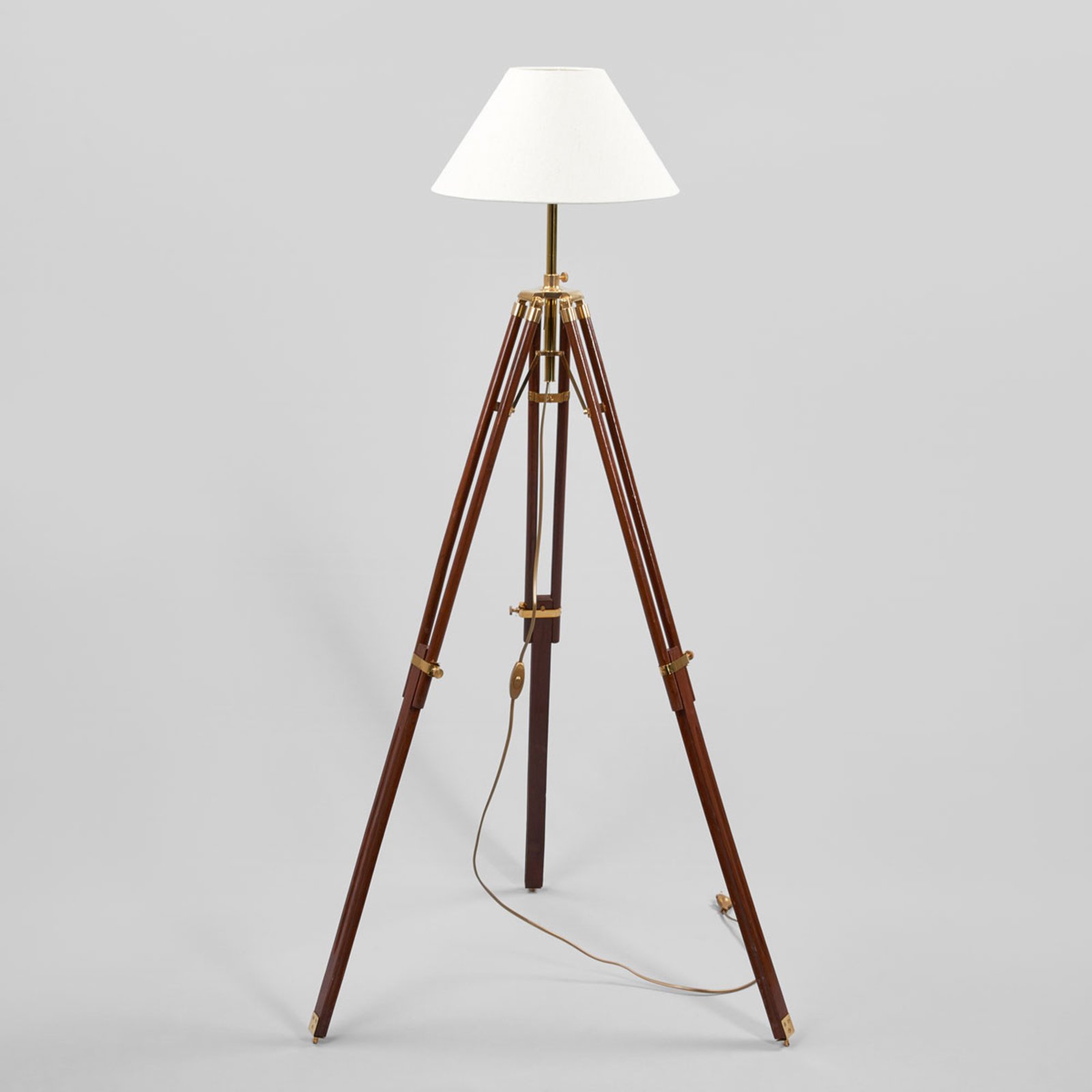 Magnificent floor lamp STATIV with white lampshade