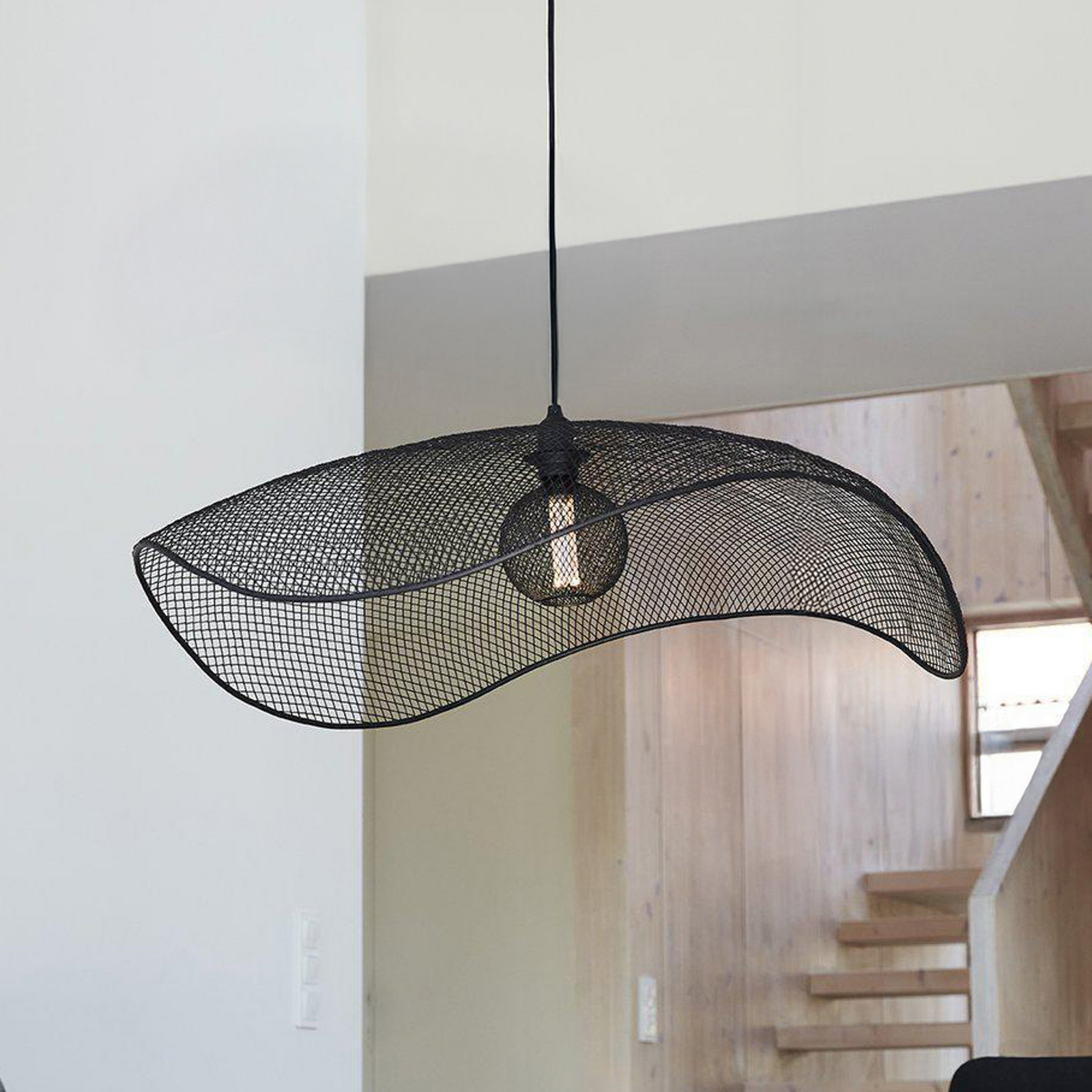 PR Home lampă suspendată Vivi Ø 79 cm negru metal - Camera de zi / sufragerie - modern