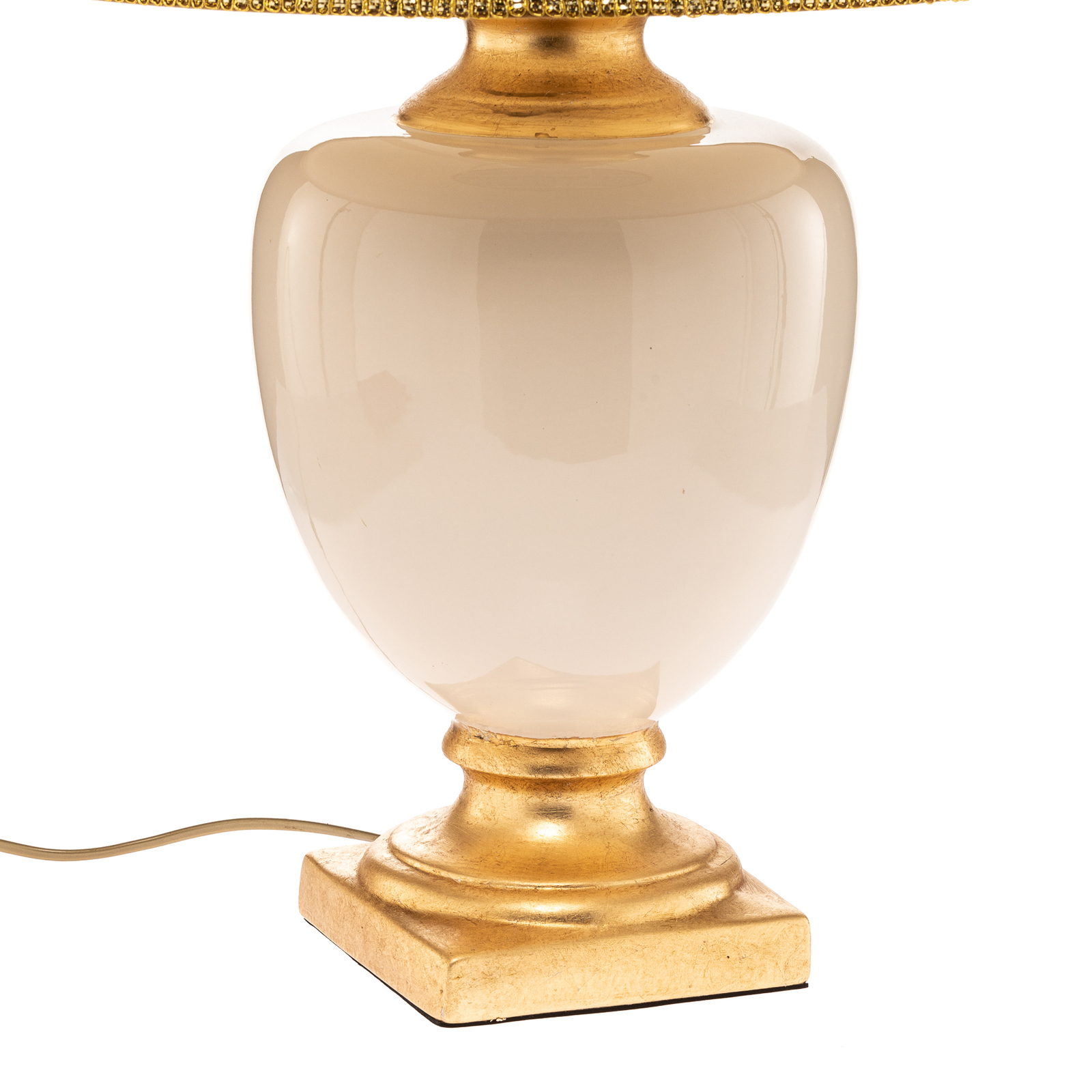 Stolní lampa Mozart in slonovina/zlatá
