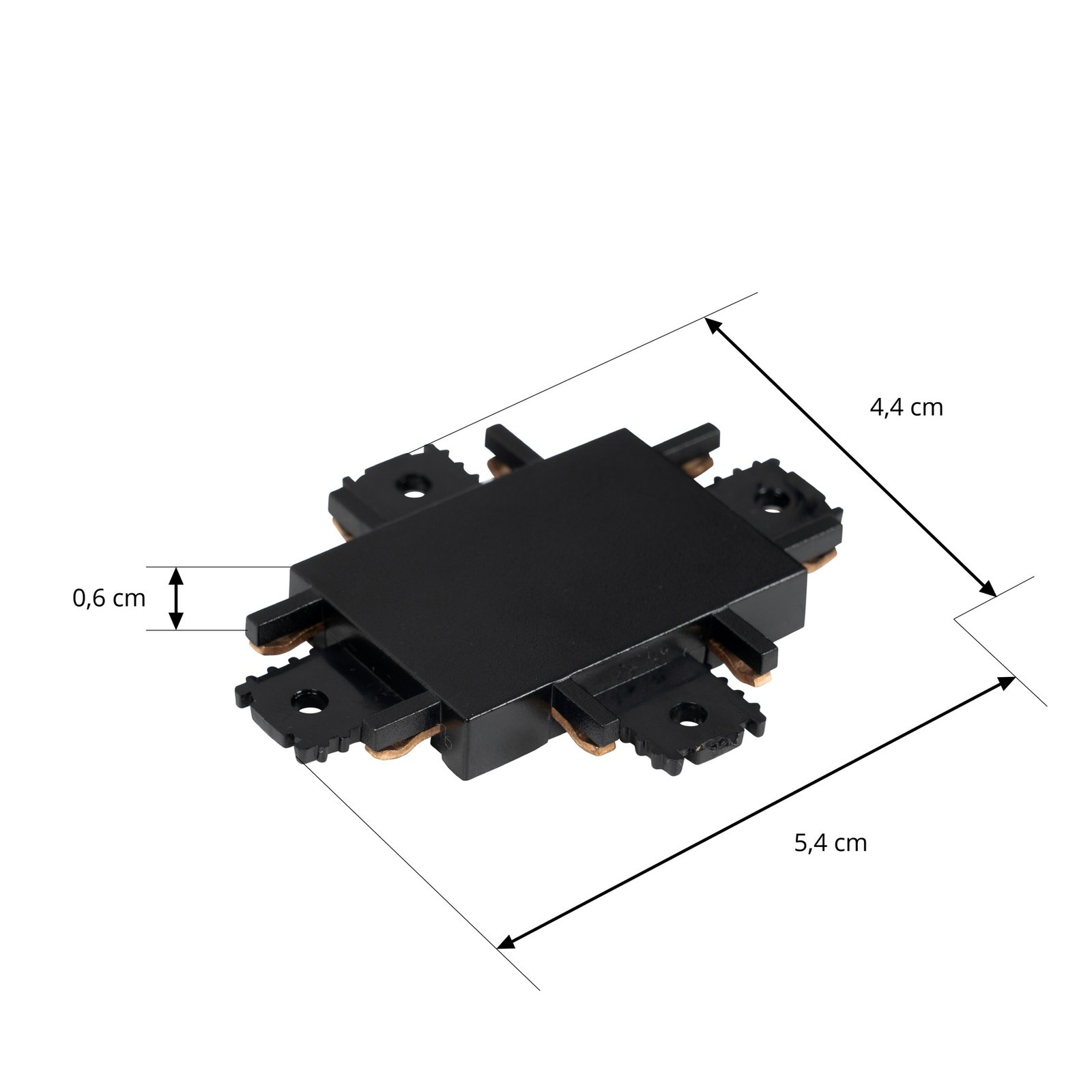 Lindby kruisconnector Lumaro, zwart, kunststof