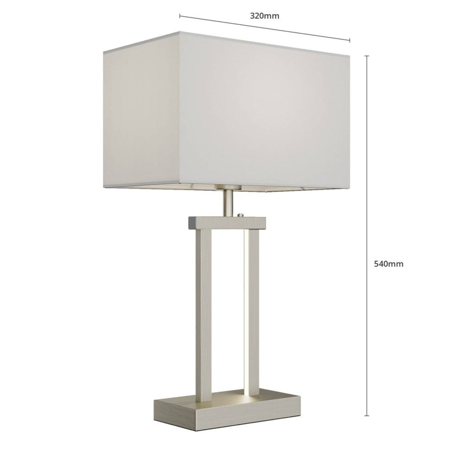 Sigurd Lampă de Masă White/Nickel - Lindby