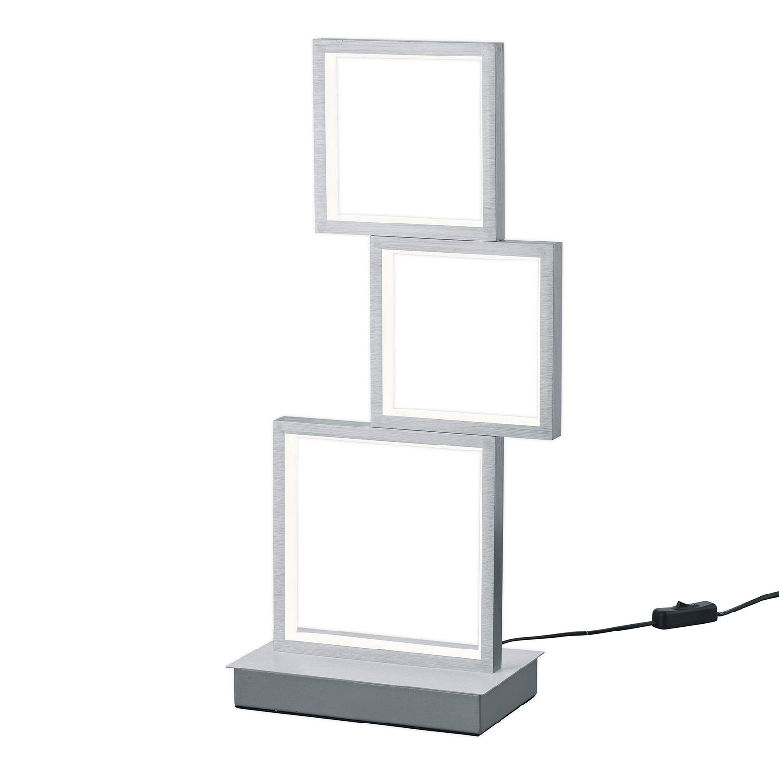 Lampada LED tavolo Sorrento, alluminio spazzolato