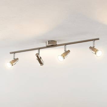ELC Farida LED plafondlamp, nikkel, 4-lamps